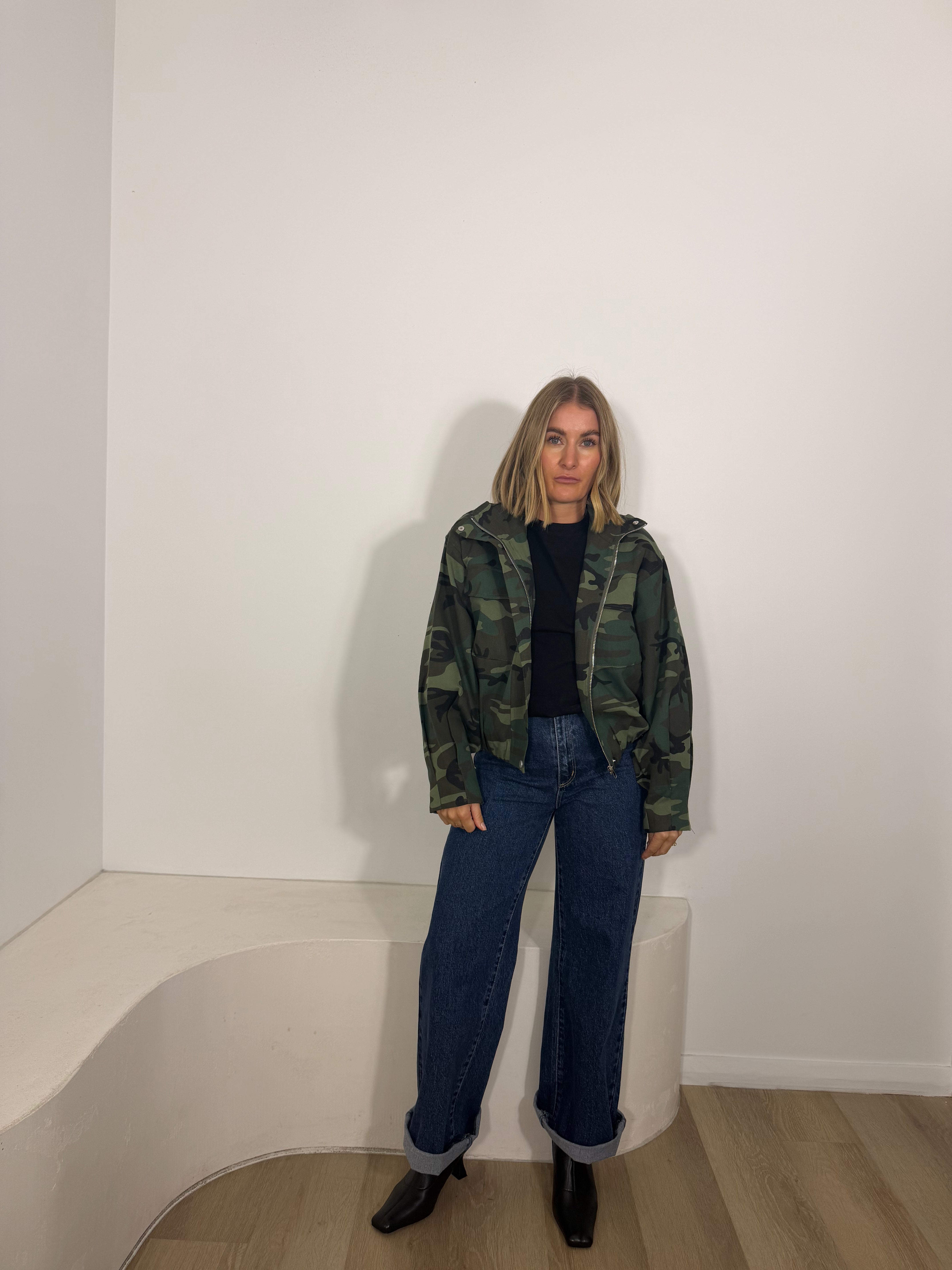 By Frankie Camo Bomber Jacket