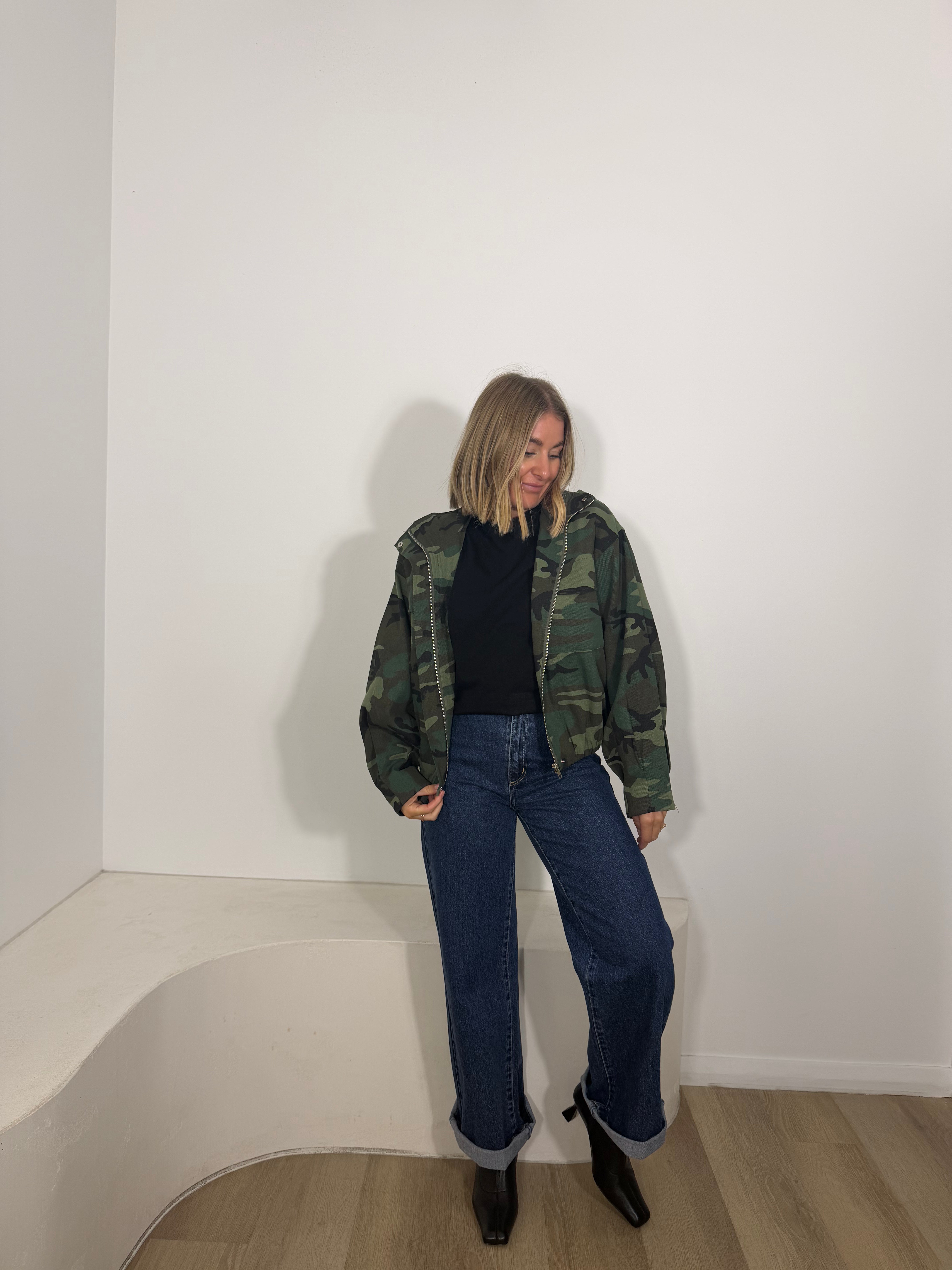 By Frankie Camo Bomber Jacket