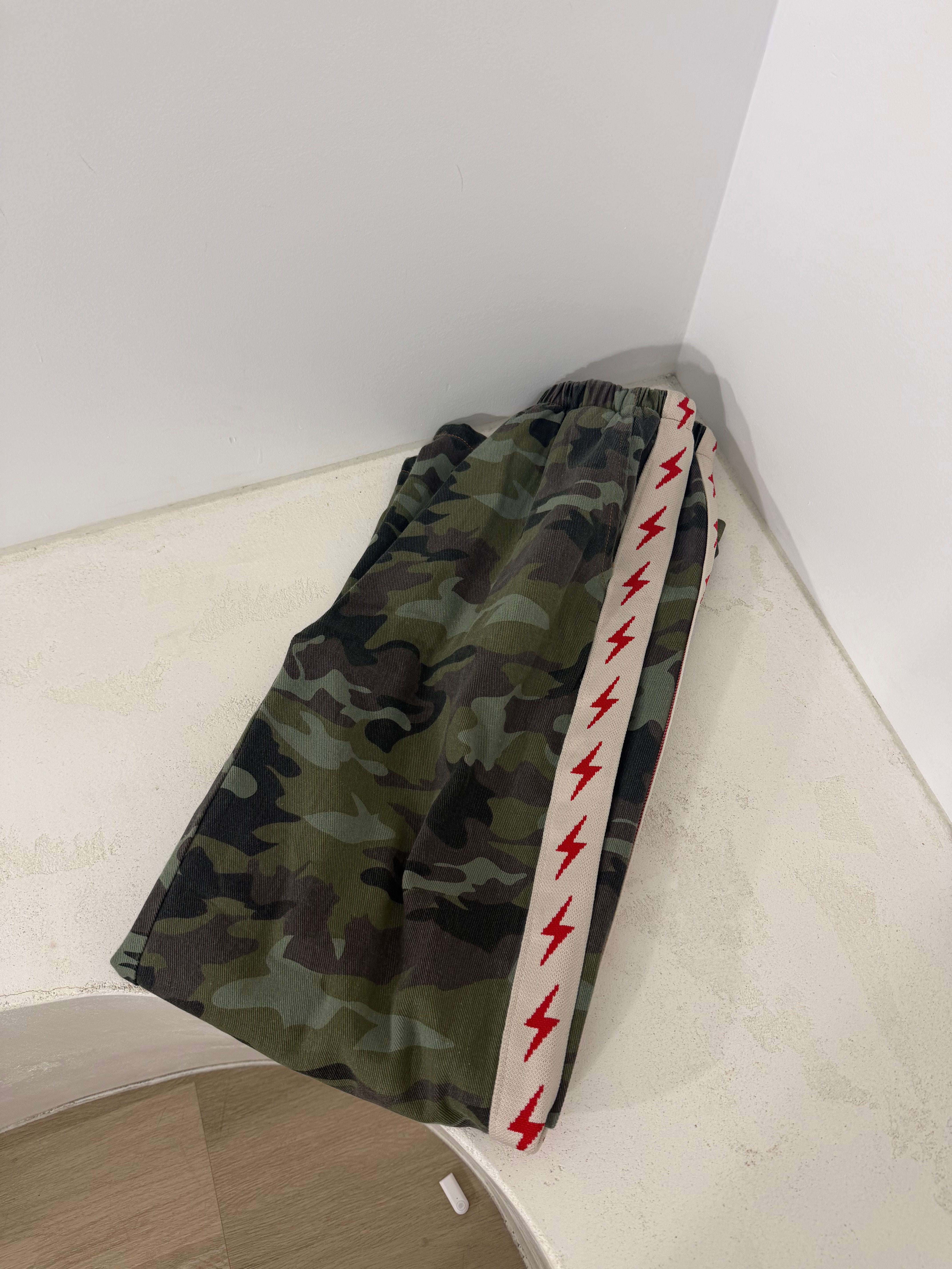 By Frankie Camo Pants - Lightening Bolt Racer