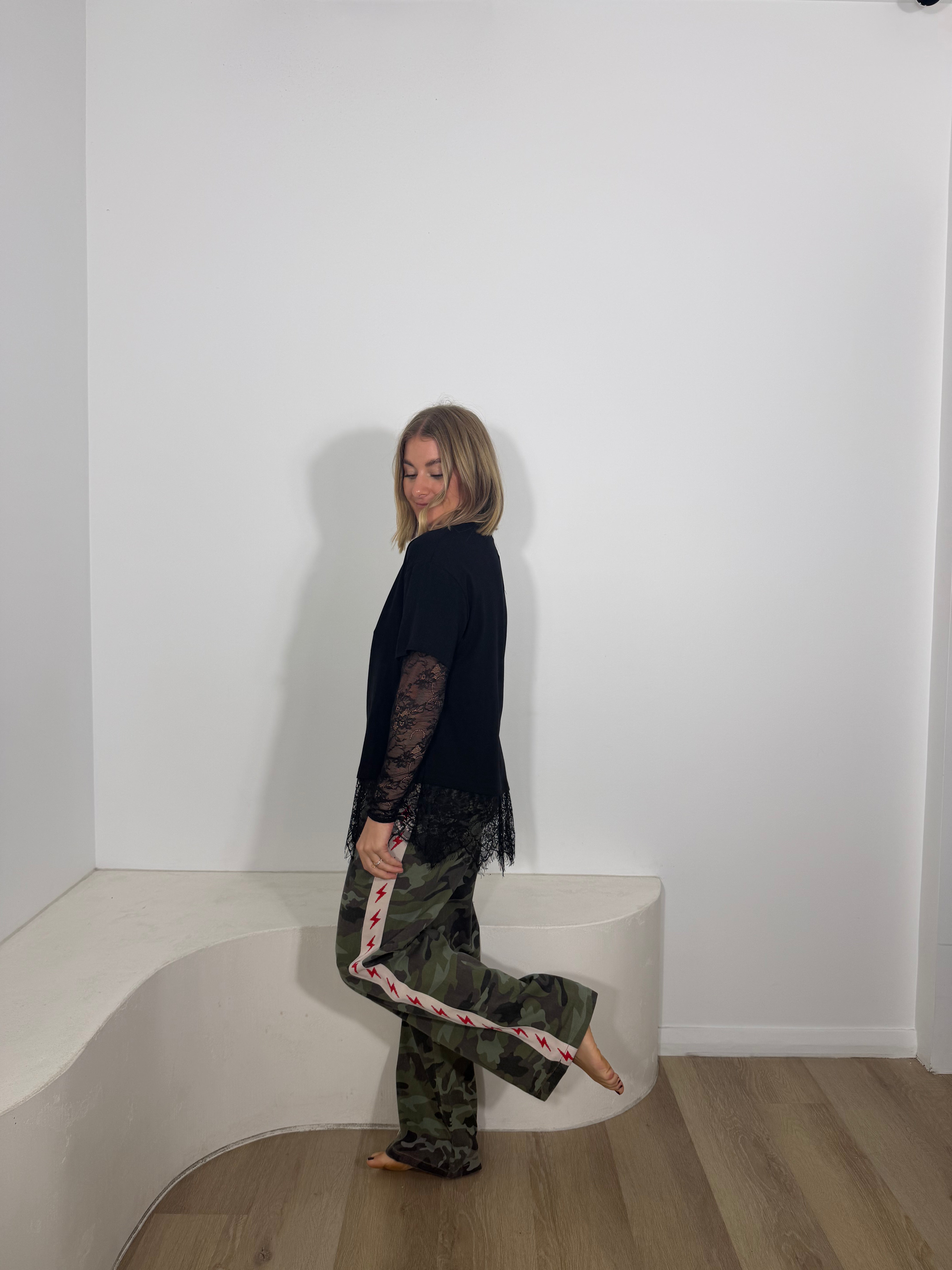 By Frankie Camo Pants - Lightening Bolt Racer