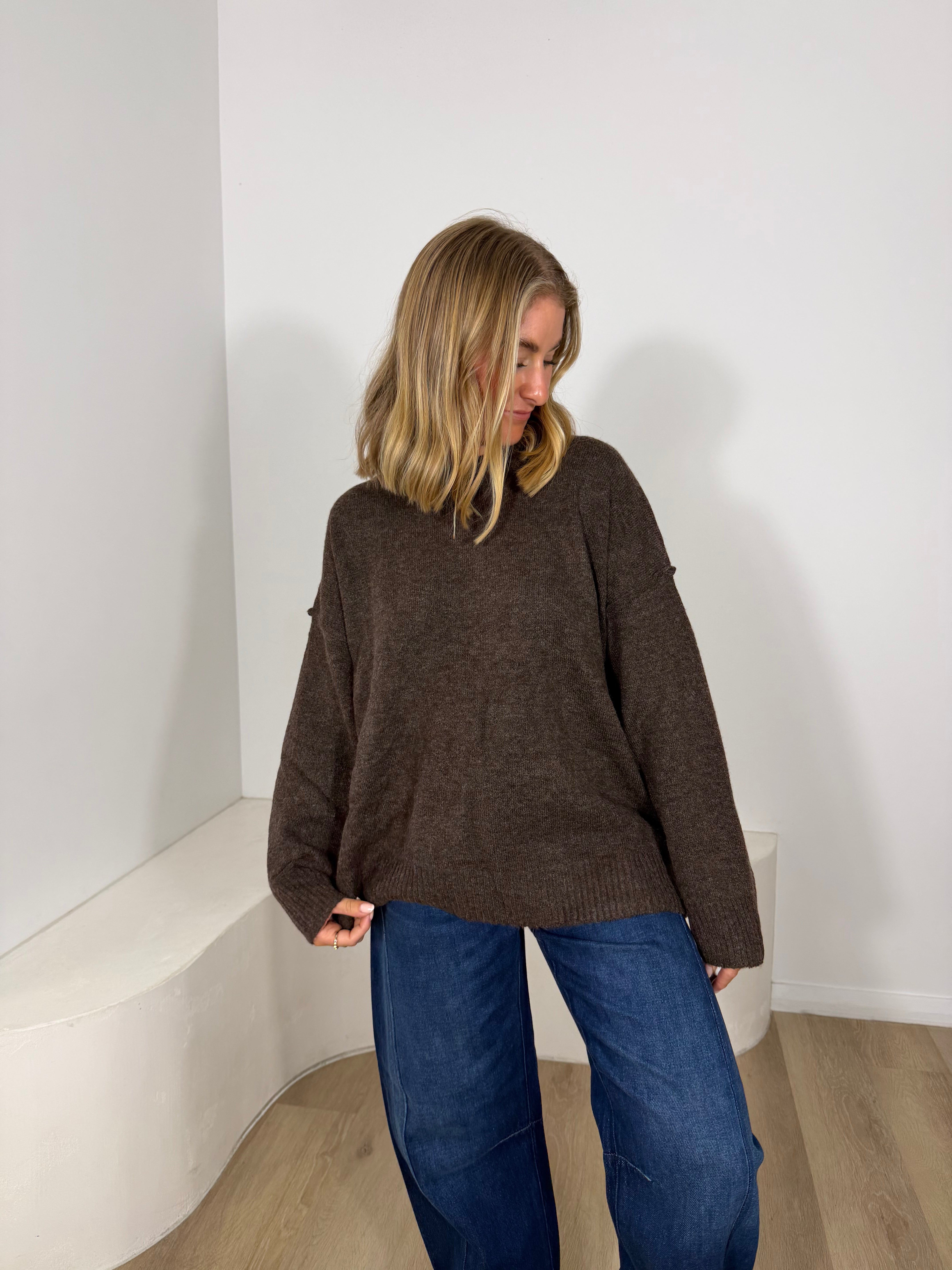 By Frankie Fluffy Knit - Chocolate