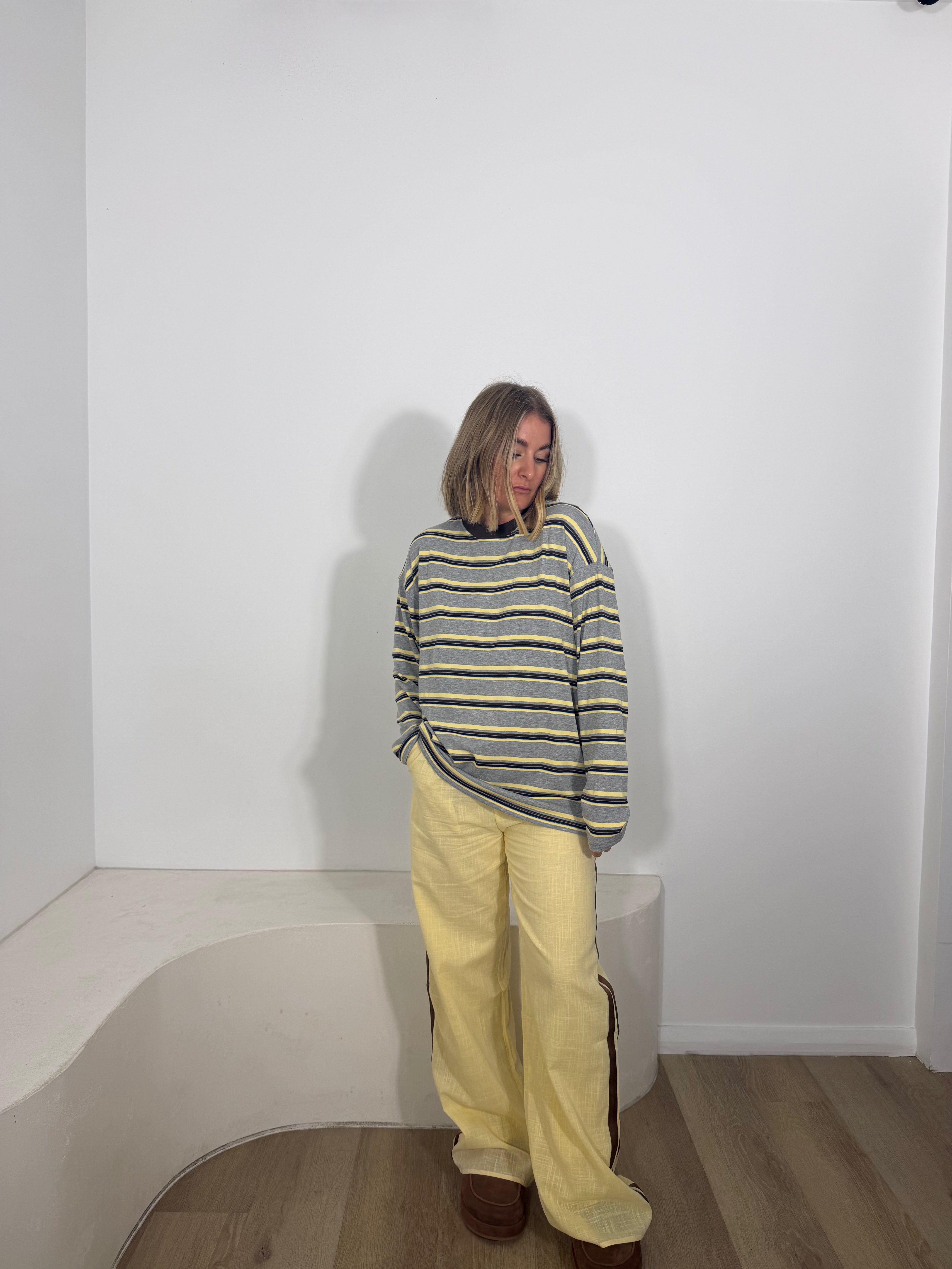 By Frankie Racer Pants - Yellow & Choc Racer 