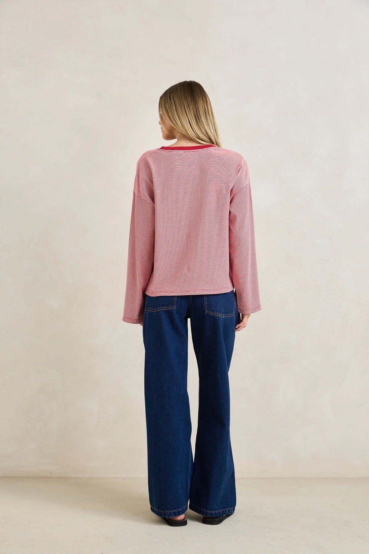 Rhythm Lexi Stripe LS Top - Cherry