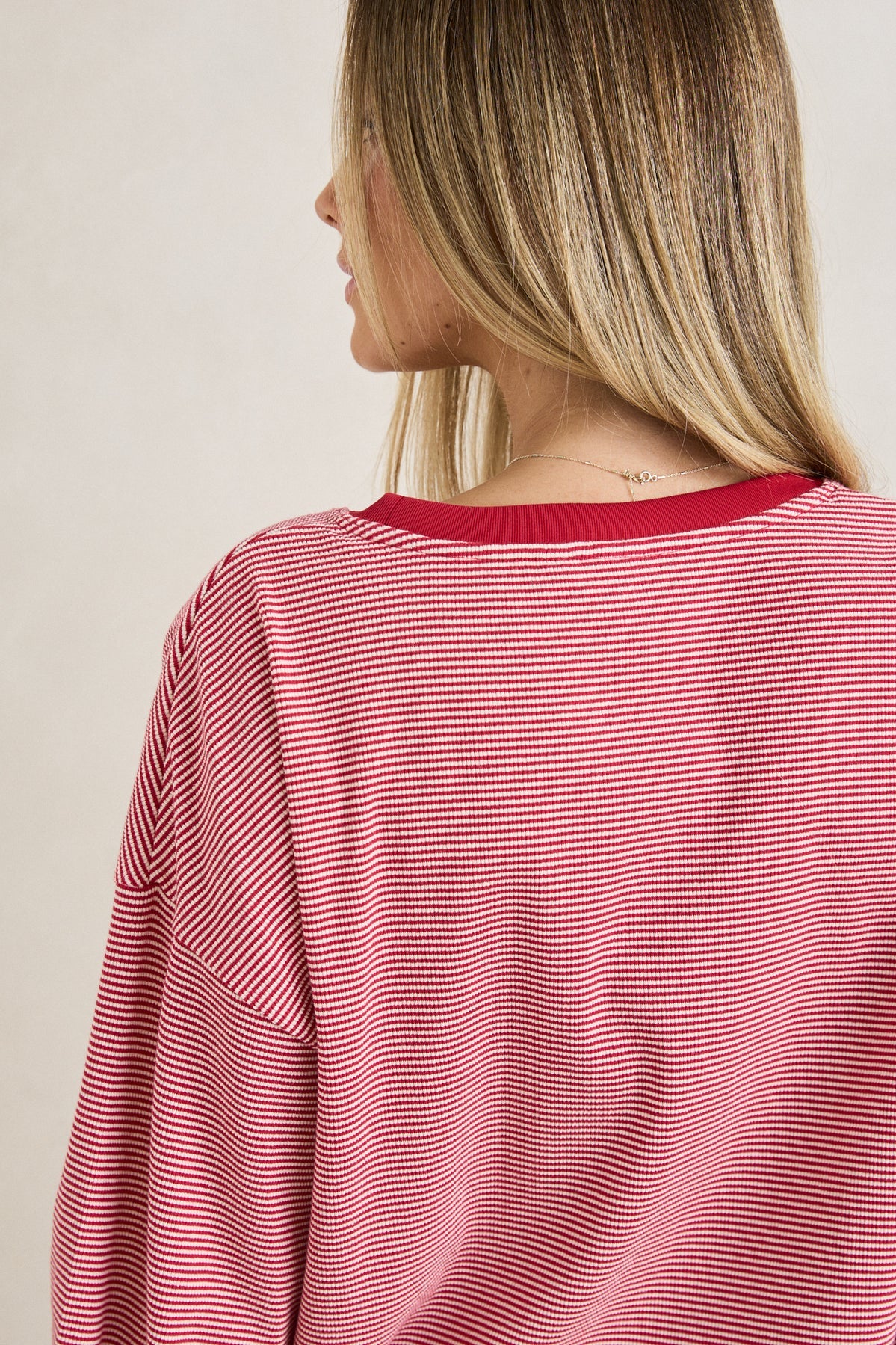 Rhythm Lexi Stripe LS Top - Cherry