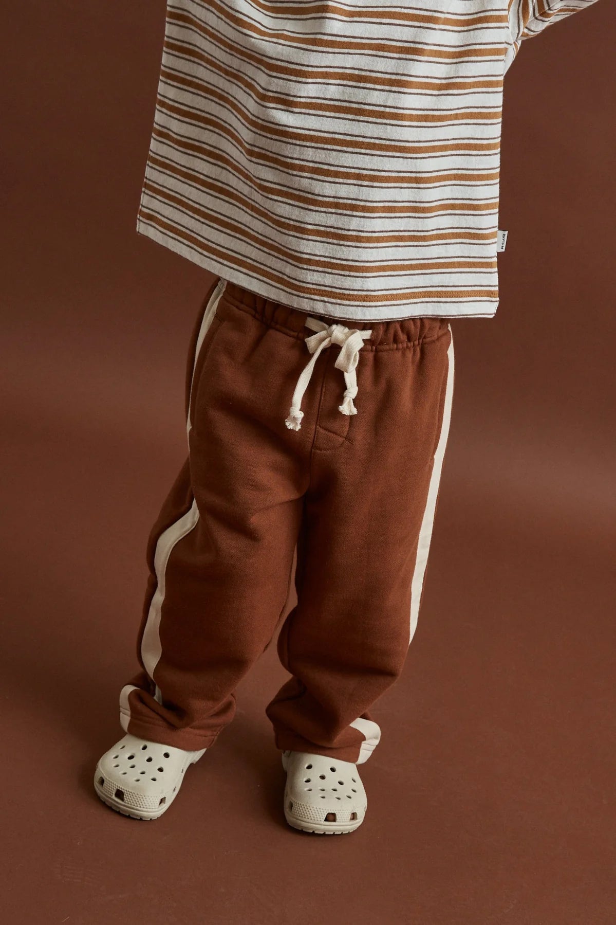 Rhythm Kids Vintage Stripe Trackpant - Earth