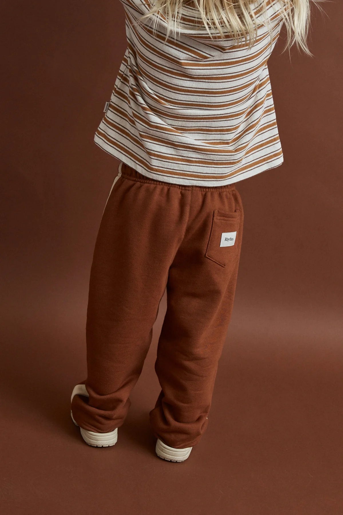 Rhythm Kids Vintage Stripe Trackpant - Earth