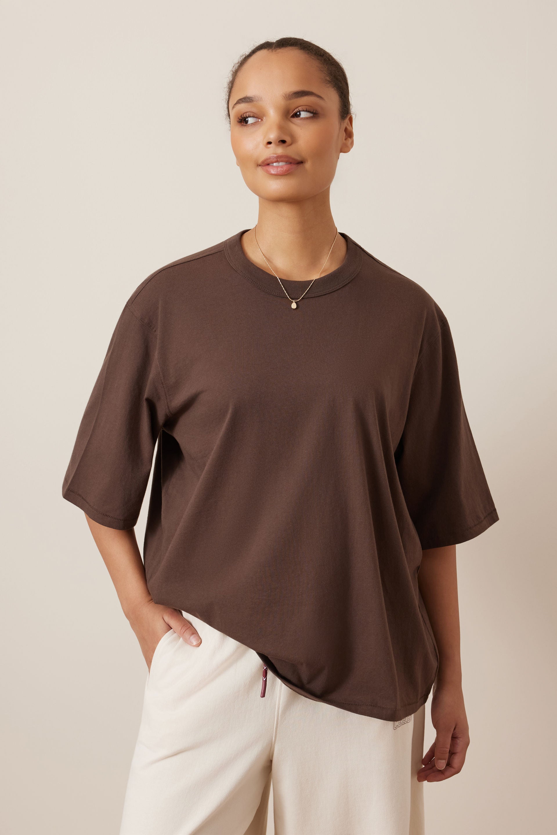Ceres Life Luna Relaxed Tee - Brunette