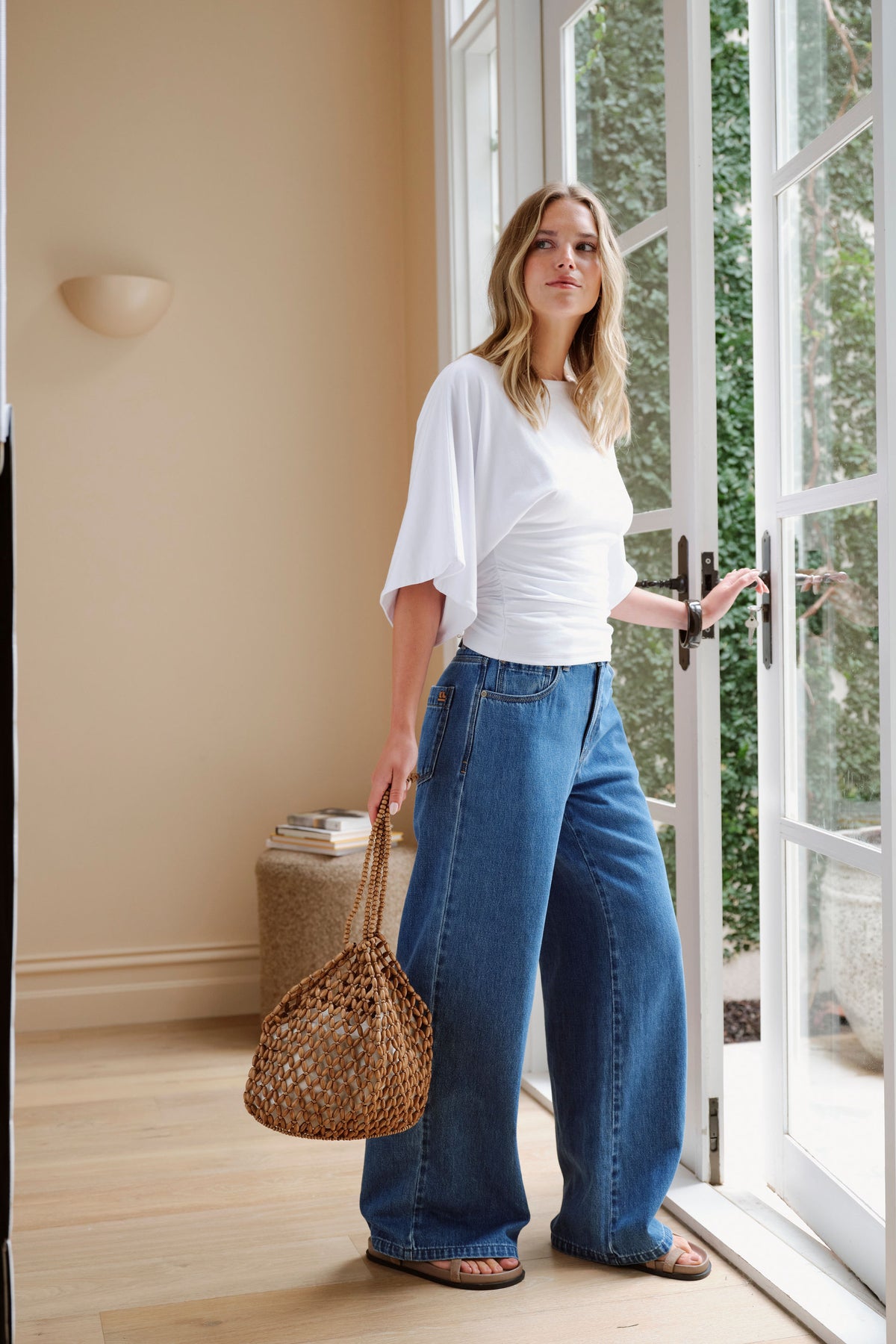 Ceres Life Molly Relaxed Sleeve Top - White
