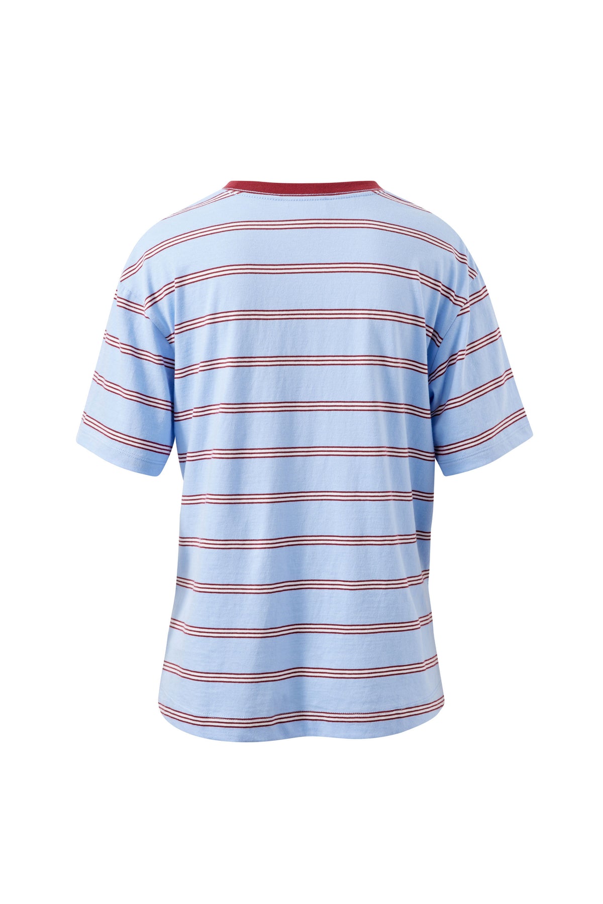 Ceres Life Stevie Slouchy Tee - China Blue/Mulburry White Stripe