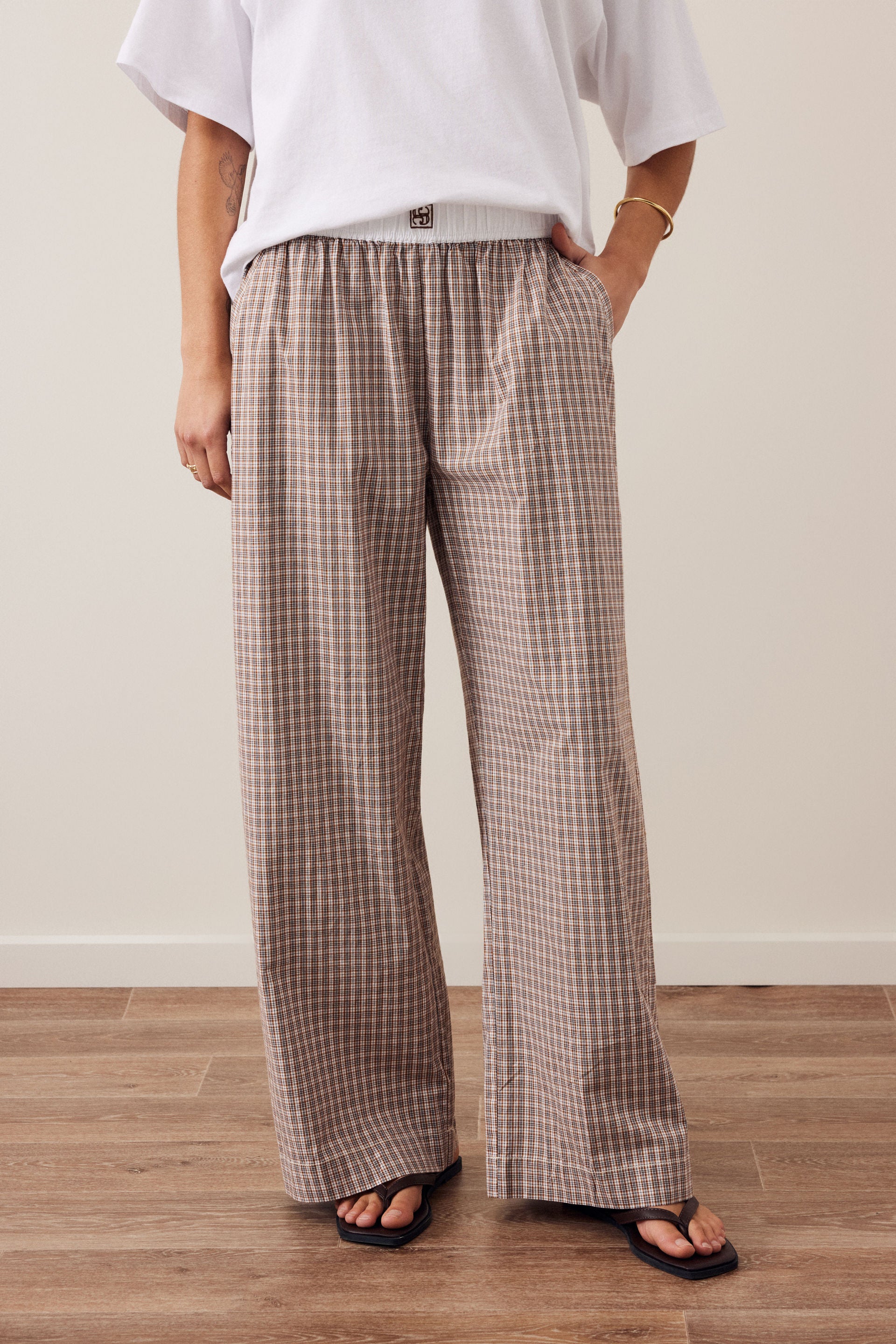 Ceres Life The Lounge Pant - Toffee/Check
