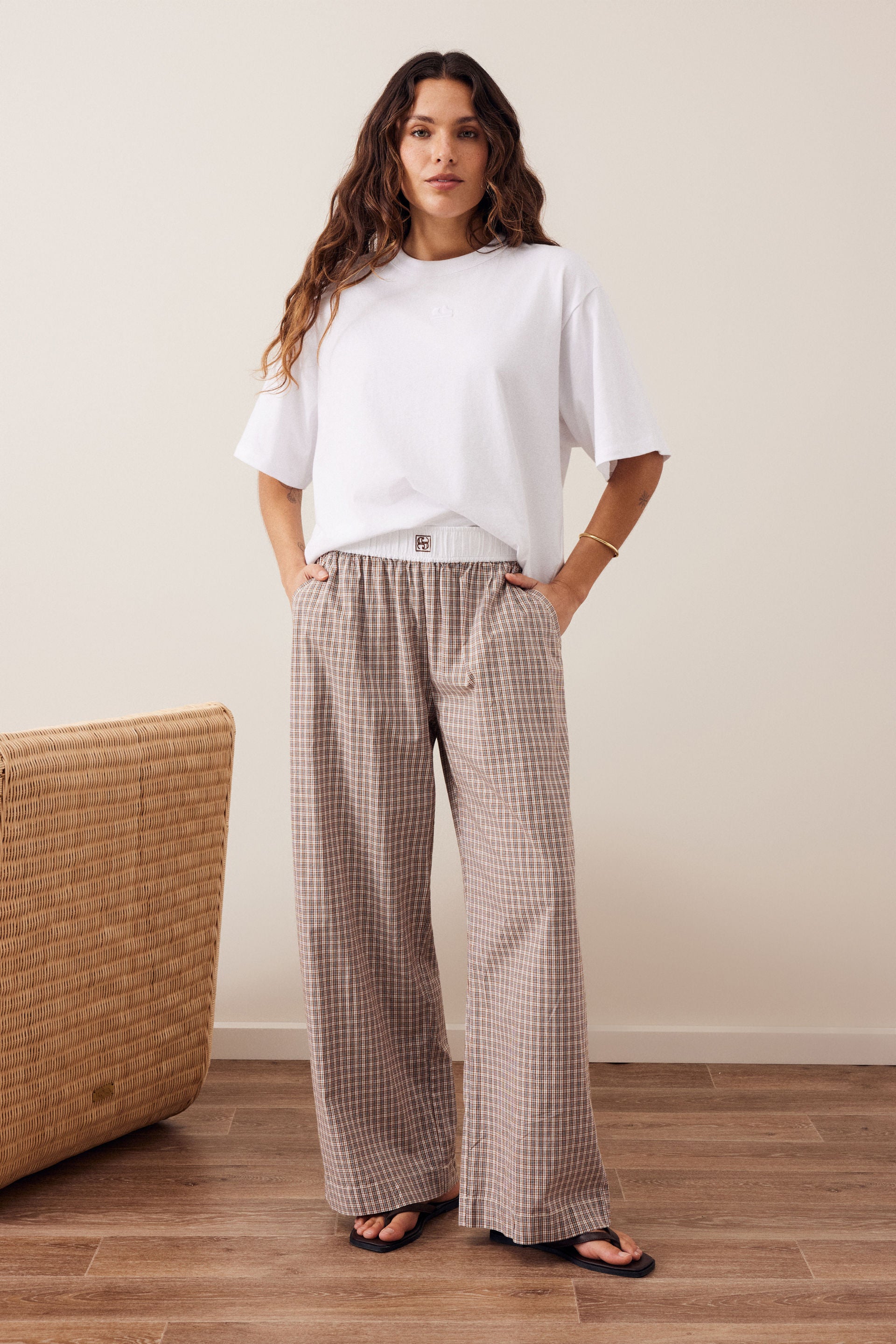 Ceres Life The Lounge Pant - Toffee/Check