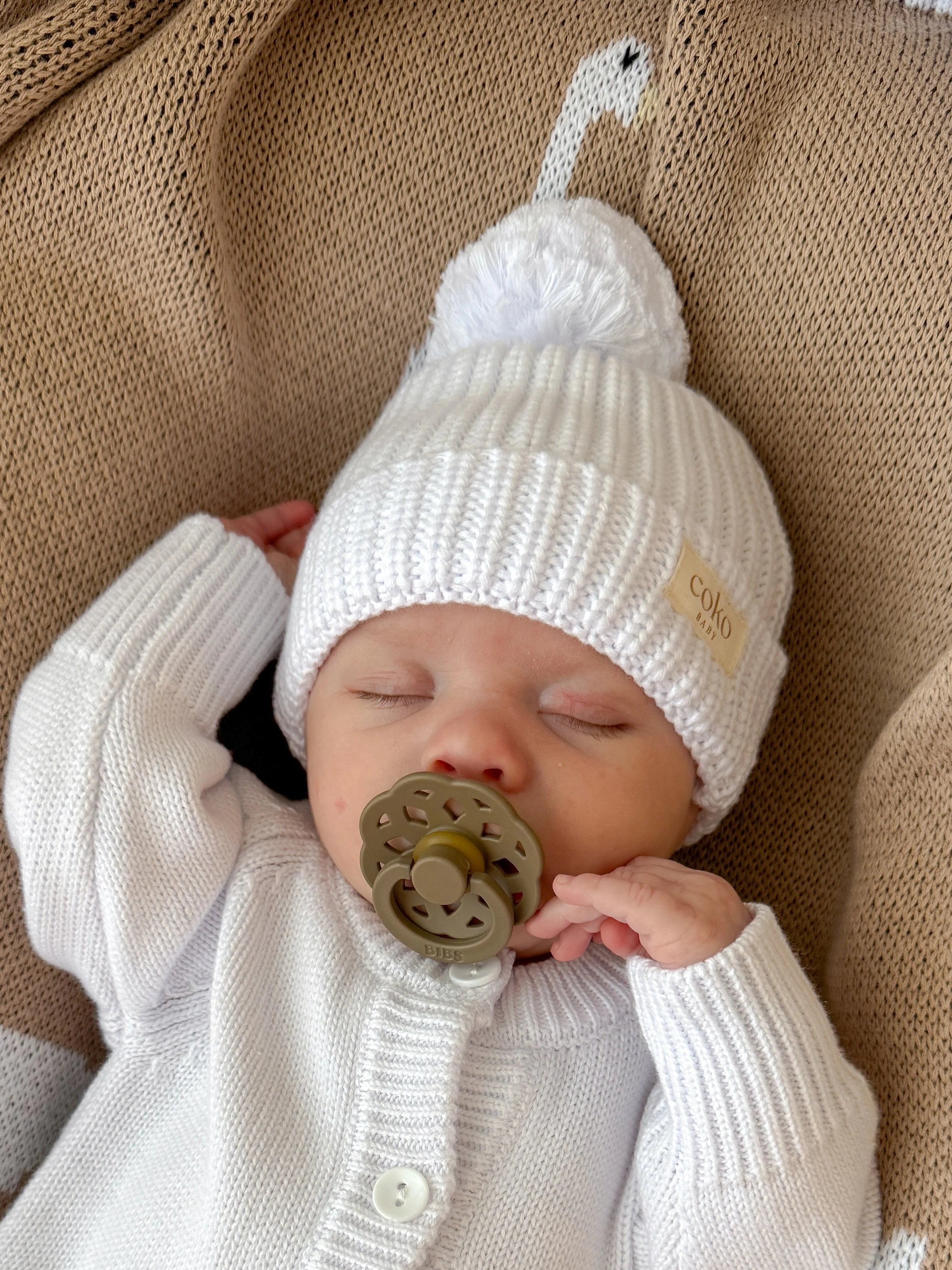 Coko Baby Beanie - Milk