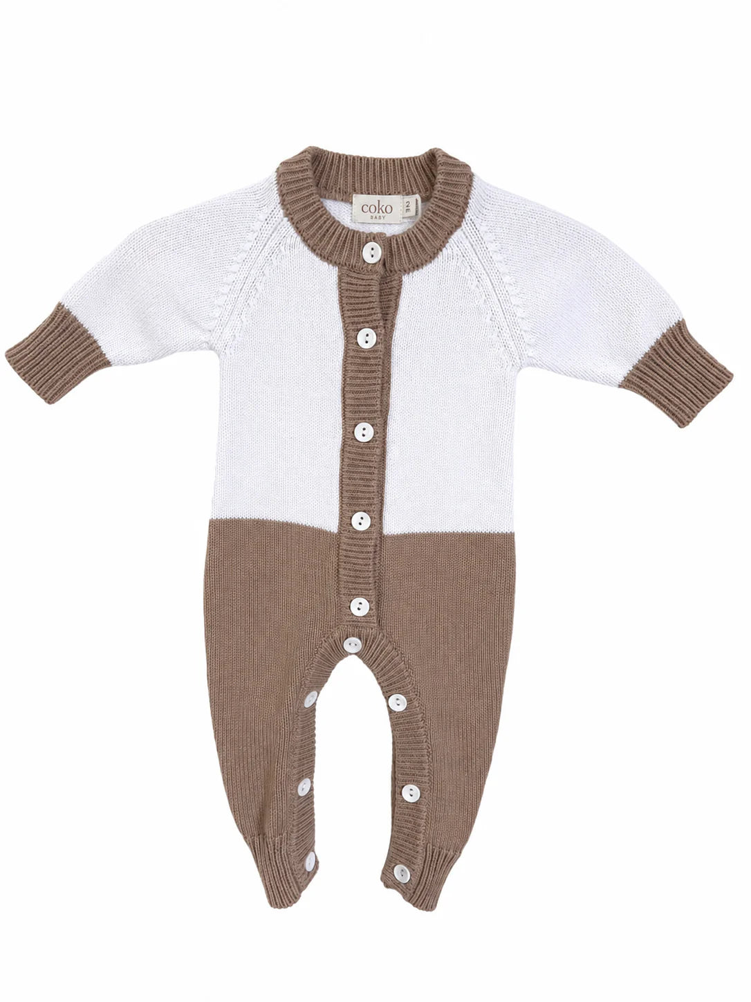 Coko Baby Onesie - Milk/Mocha