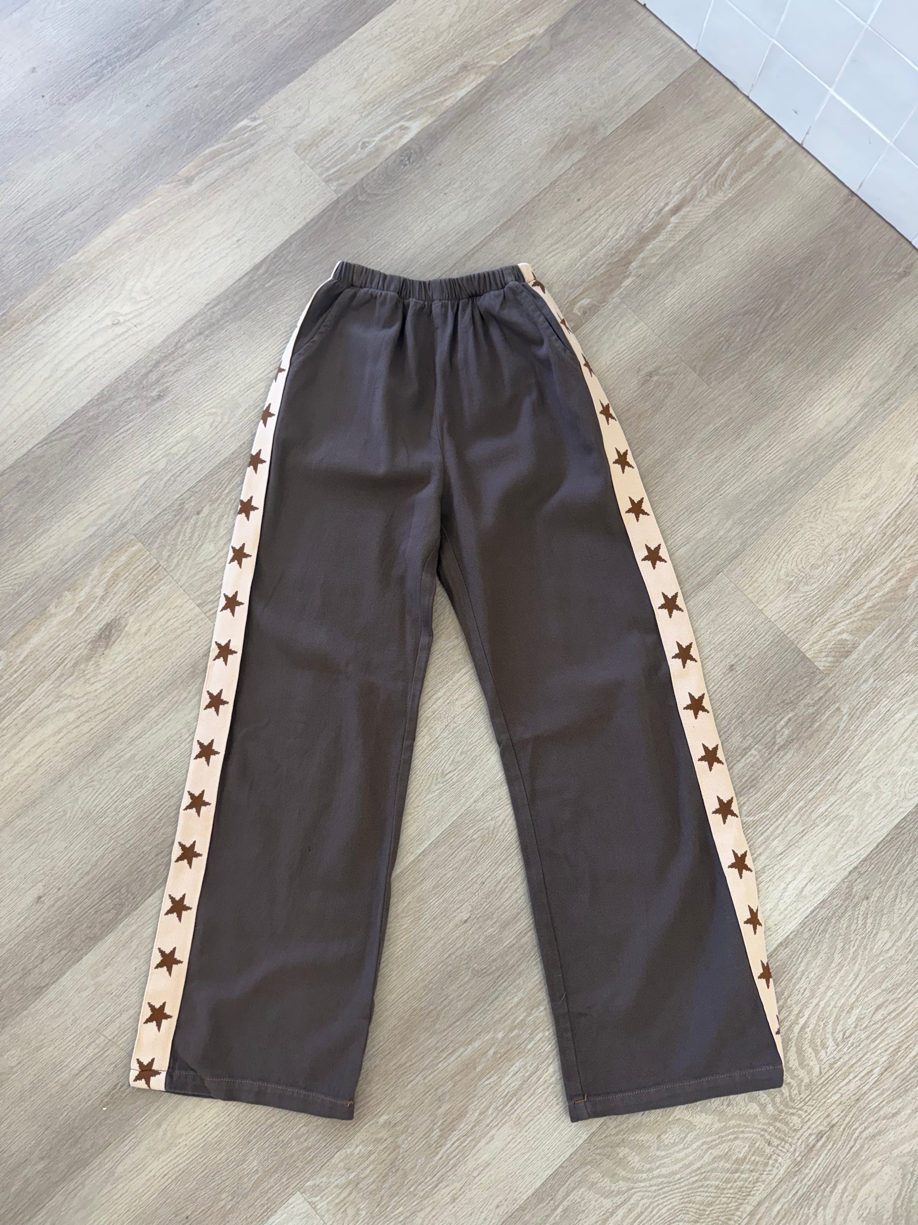 By Frankie Racer Pants Brown - Star Panel