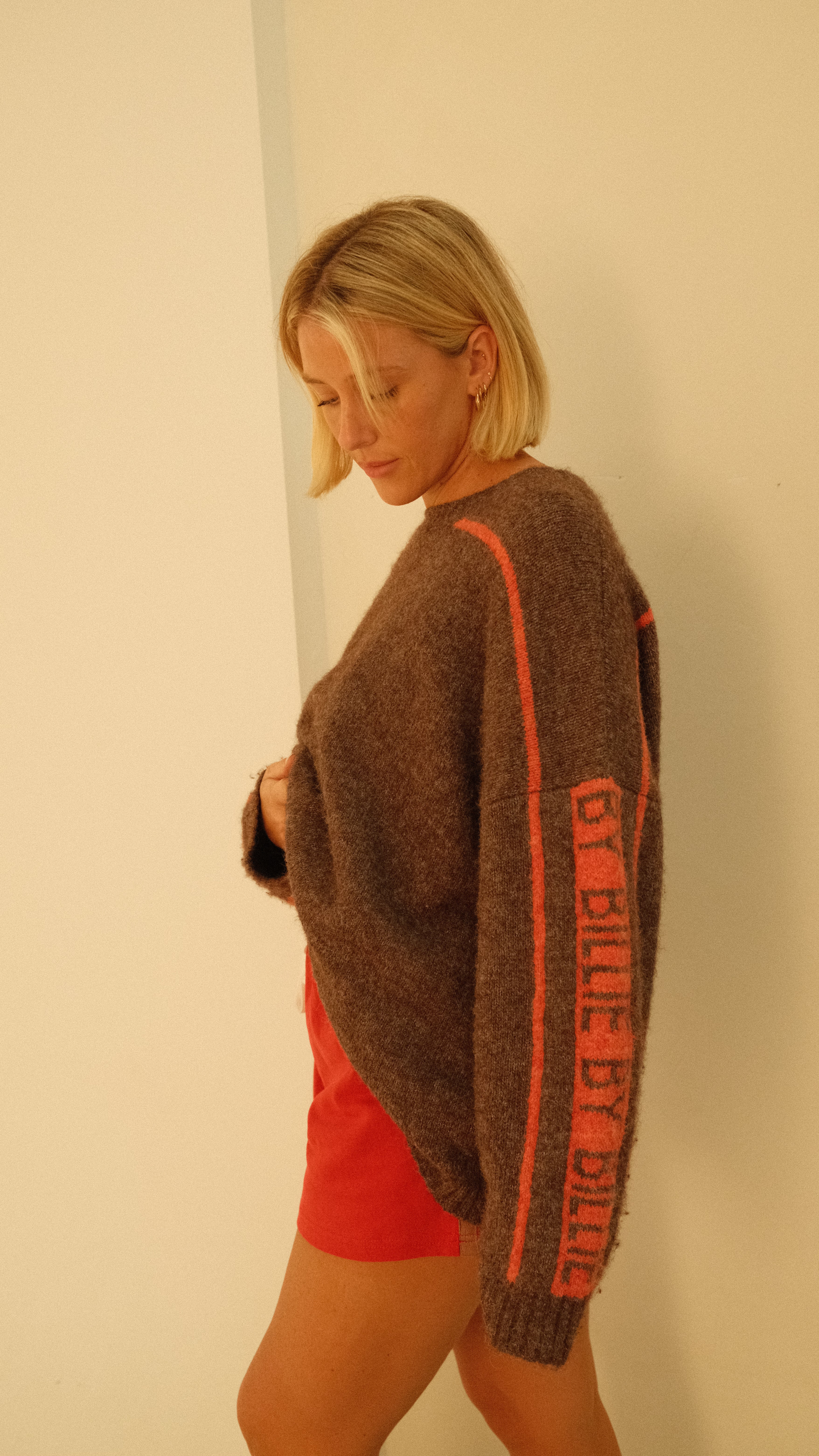 By Billie Knit - Brown/Cherry Tomato