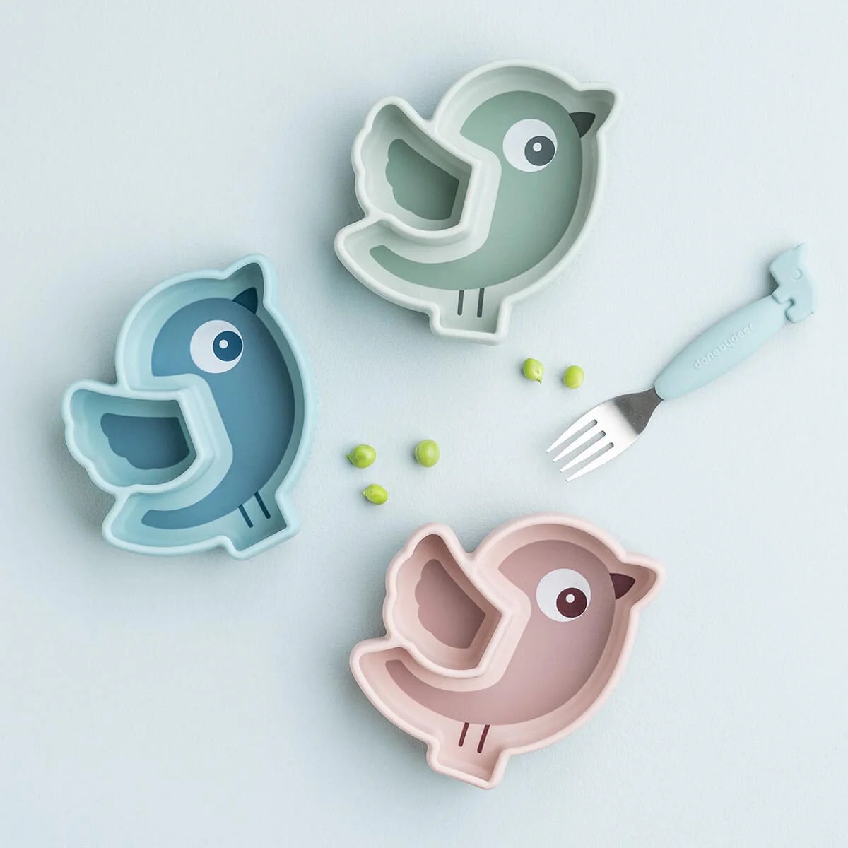 Done by Deer Stick and Stay Plate Birdee - Green