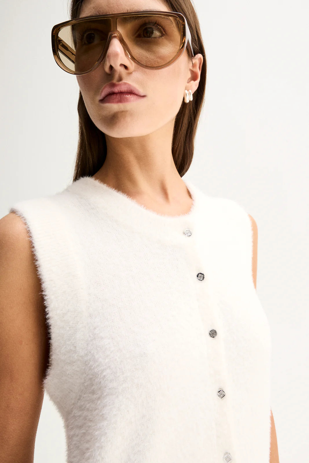 Elka Collective Dune Knit Cardigan - White