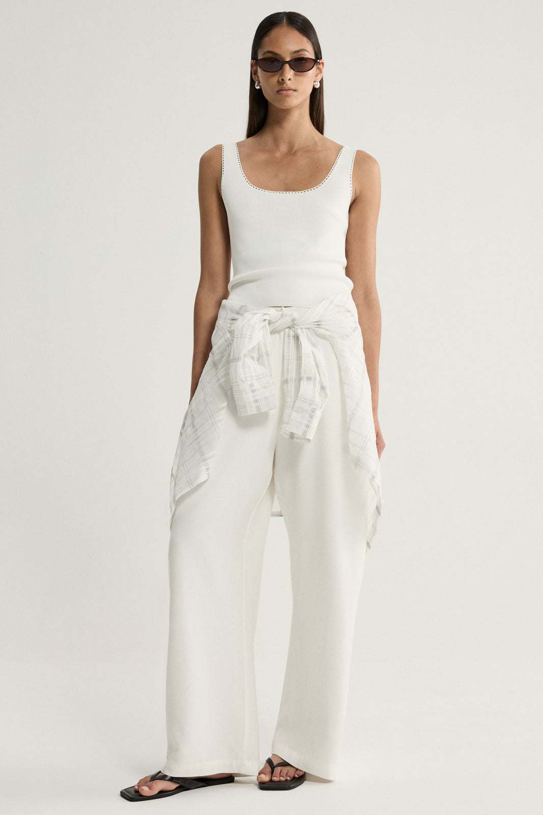 Elka Collective Elena Knit Top - White