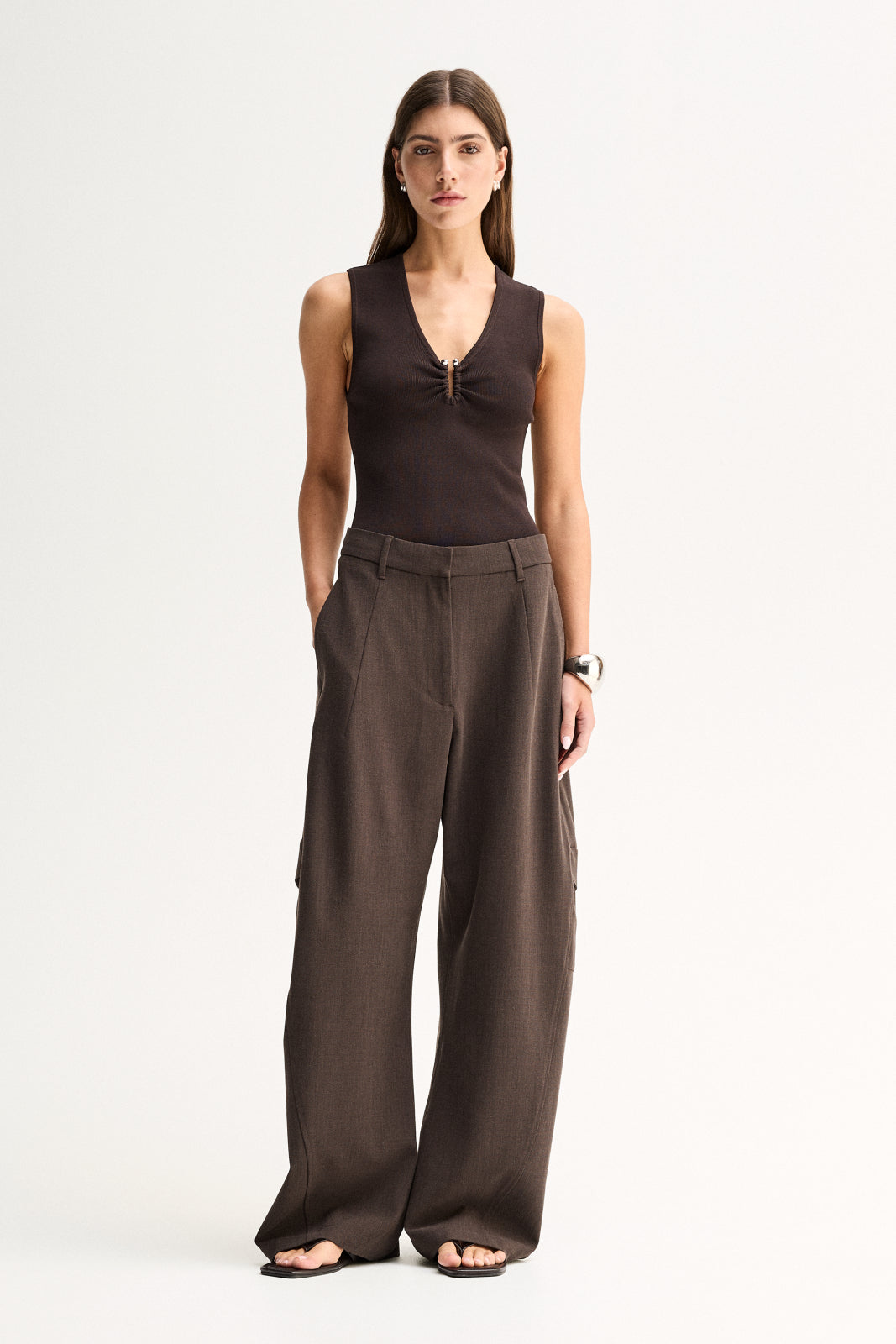 Elka Collective Lindsay Knit Top - Chocolate