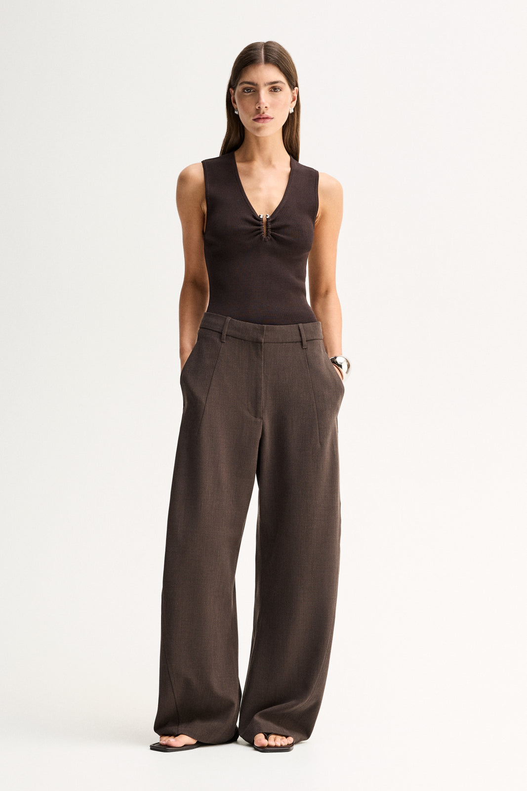 Elka Collective Lindsay Knit Top - Chocolate