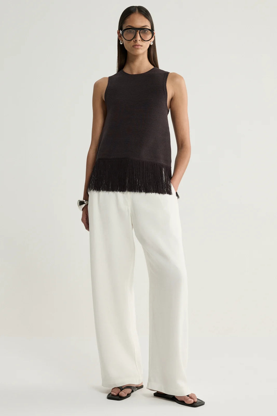 Elka Collective Miles Knit Top - Chocolate