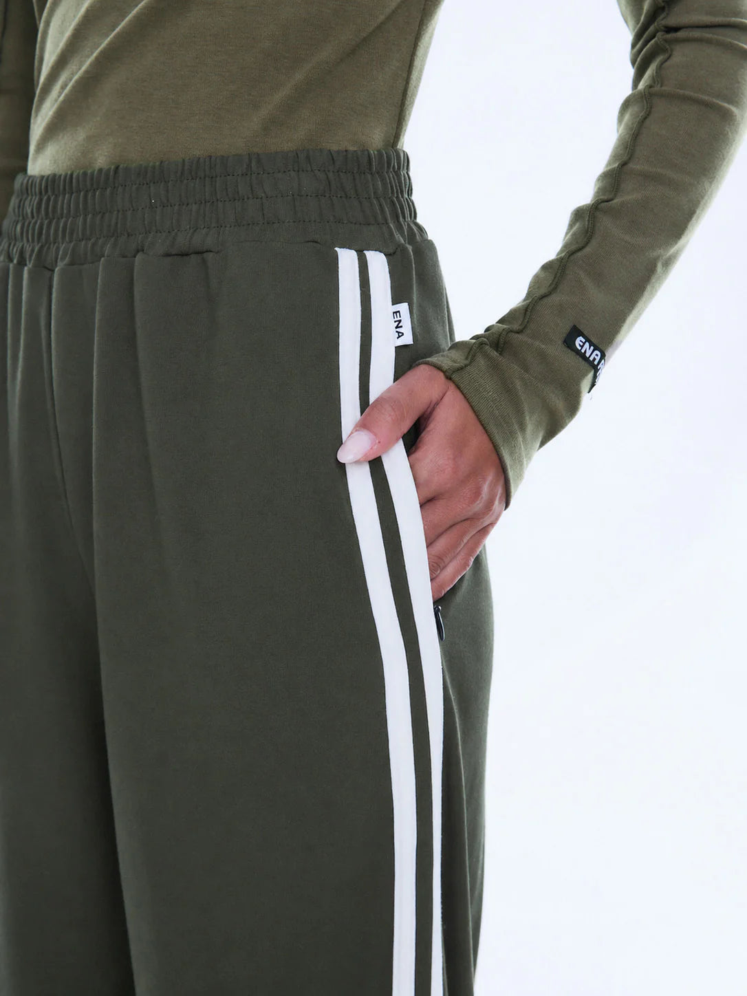 Ena Pelly Valentina Stripe Pant - Olive
