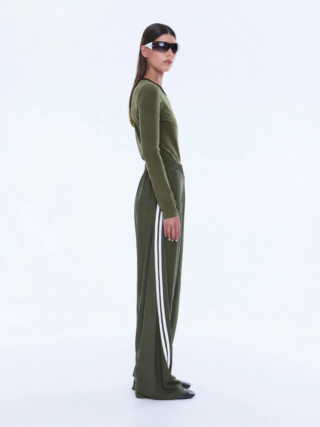 Ena Pelly Valentina Stripe Pant - Olive
