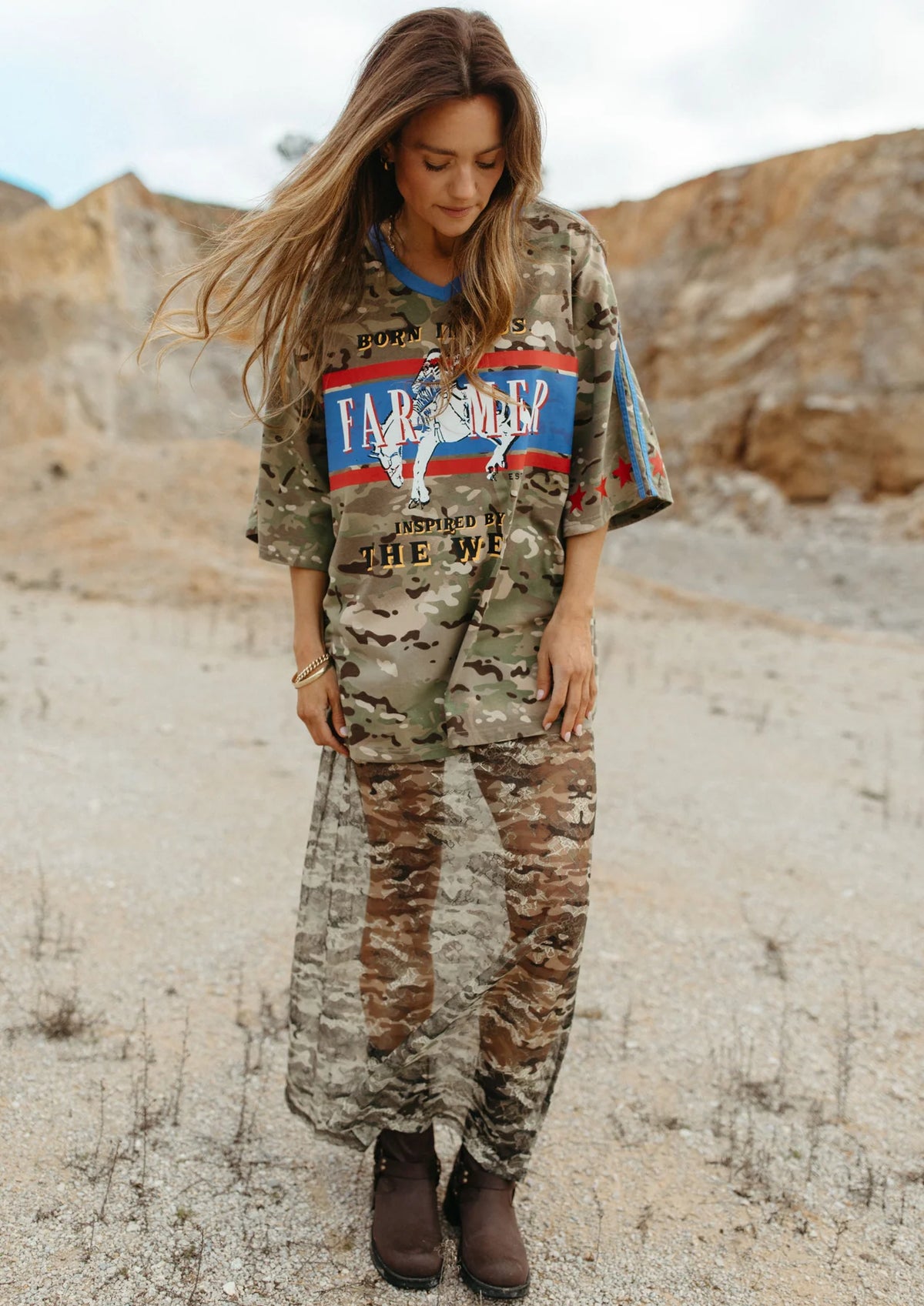 FAR MER. by Whitney Camo Lace Skirt COMING SOON