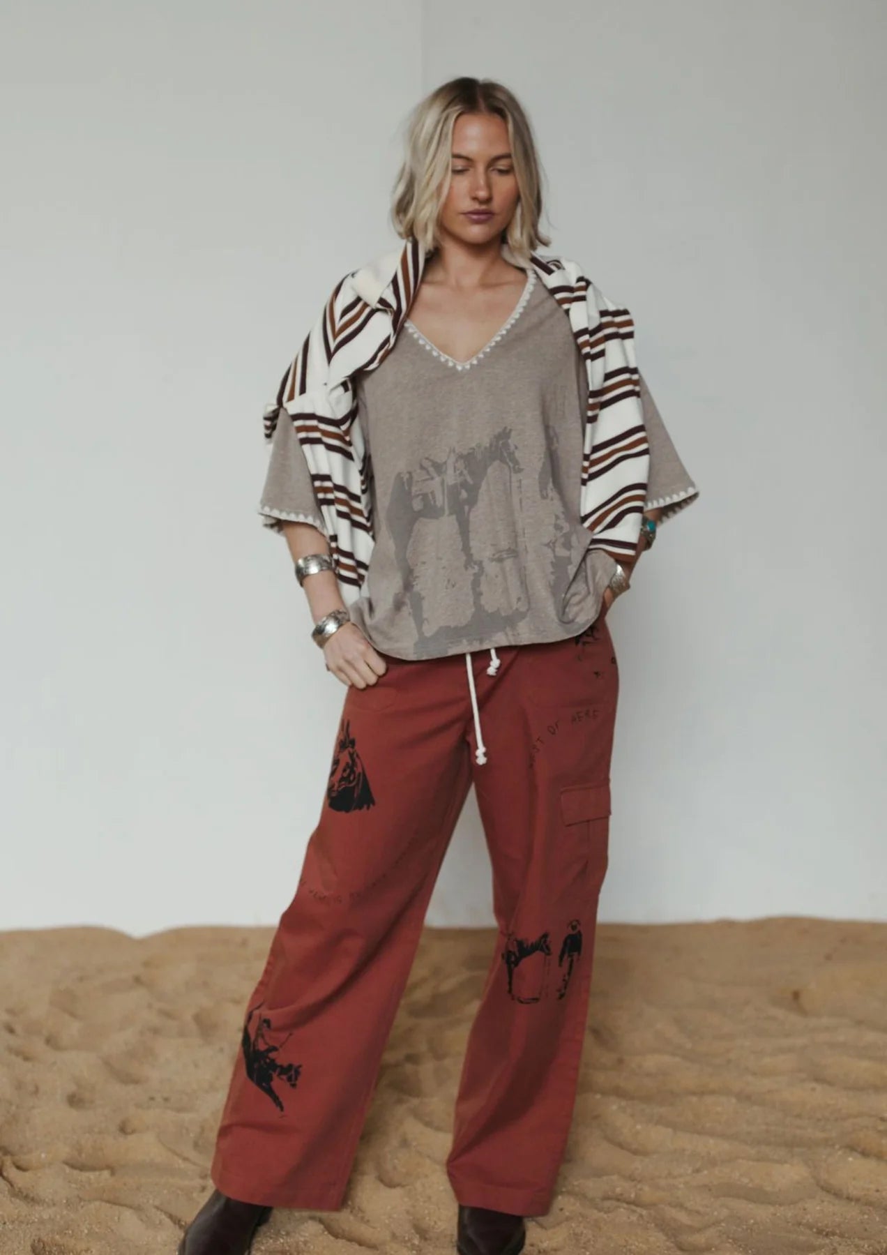 FAR MER Lone Ranger Vee Neck Tee - COMING SOON