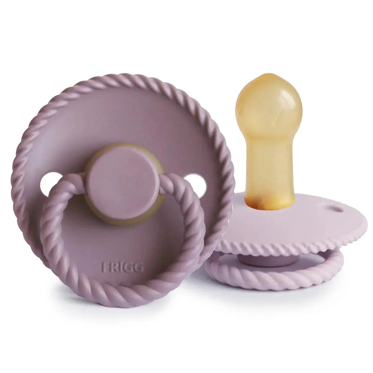 Frigg Rope Pacifier 2 Pack - Twilight Mauve and Soft Lilac