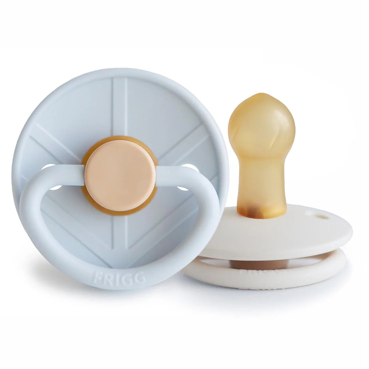 Frigg Viking Pacifier 2 Pack - Pale Blue/Cream