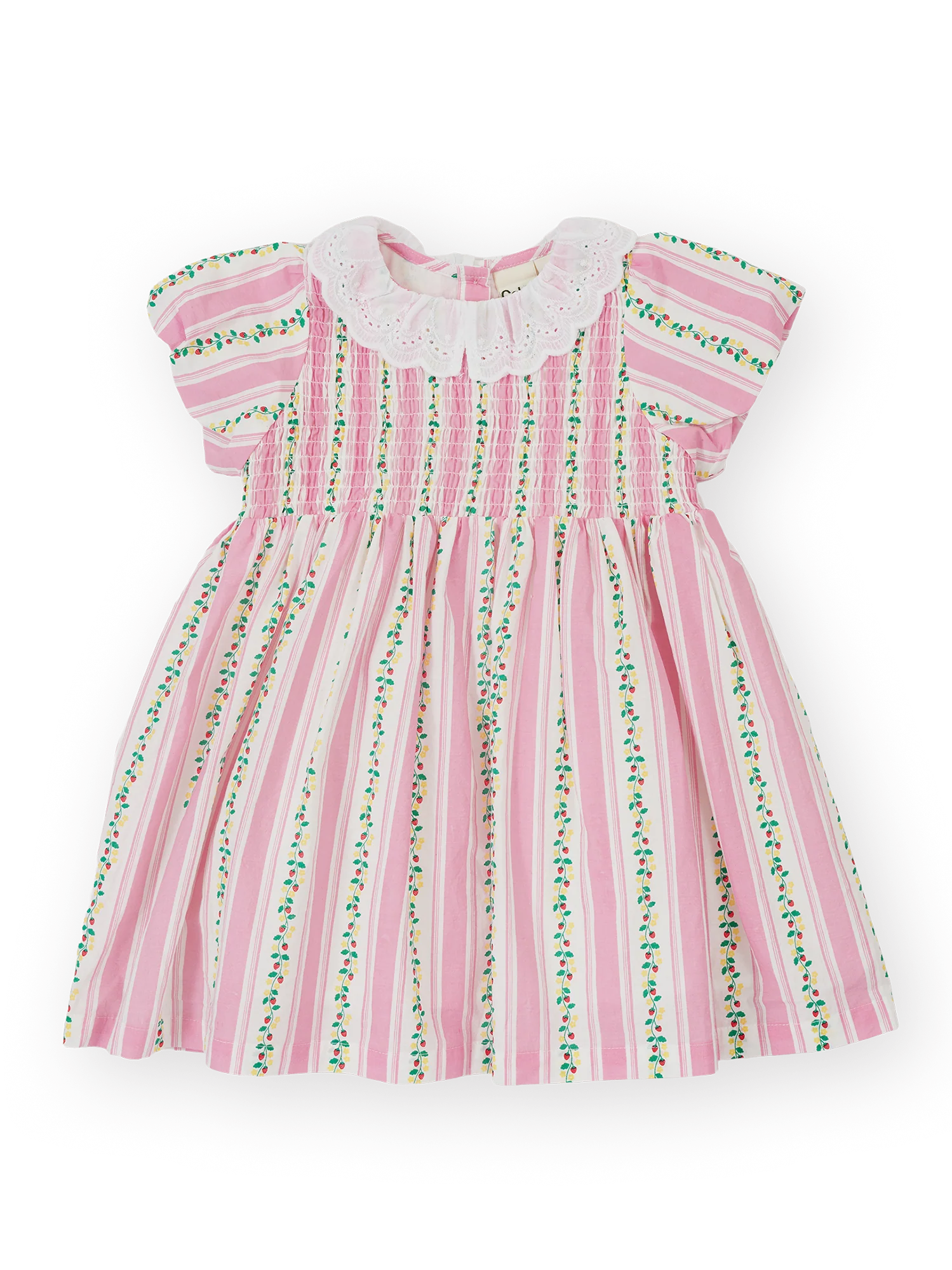 Goldie +Ace Antique Stripe Strawberry Flo Smocked Dress