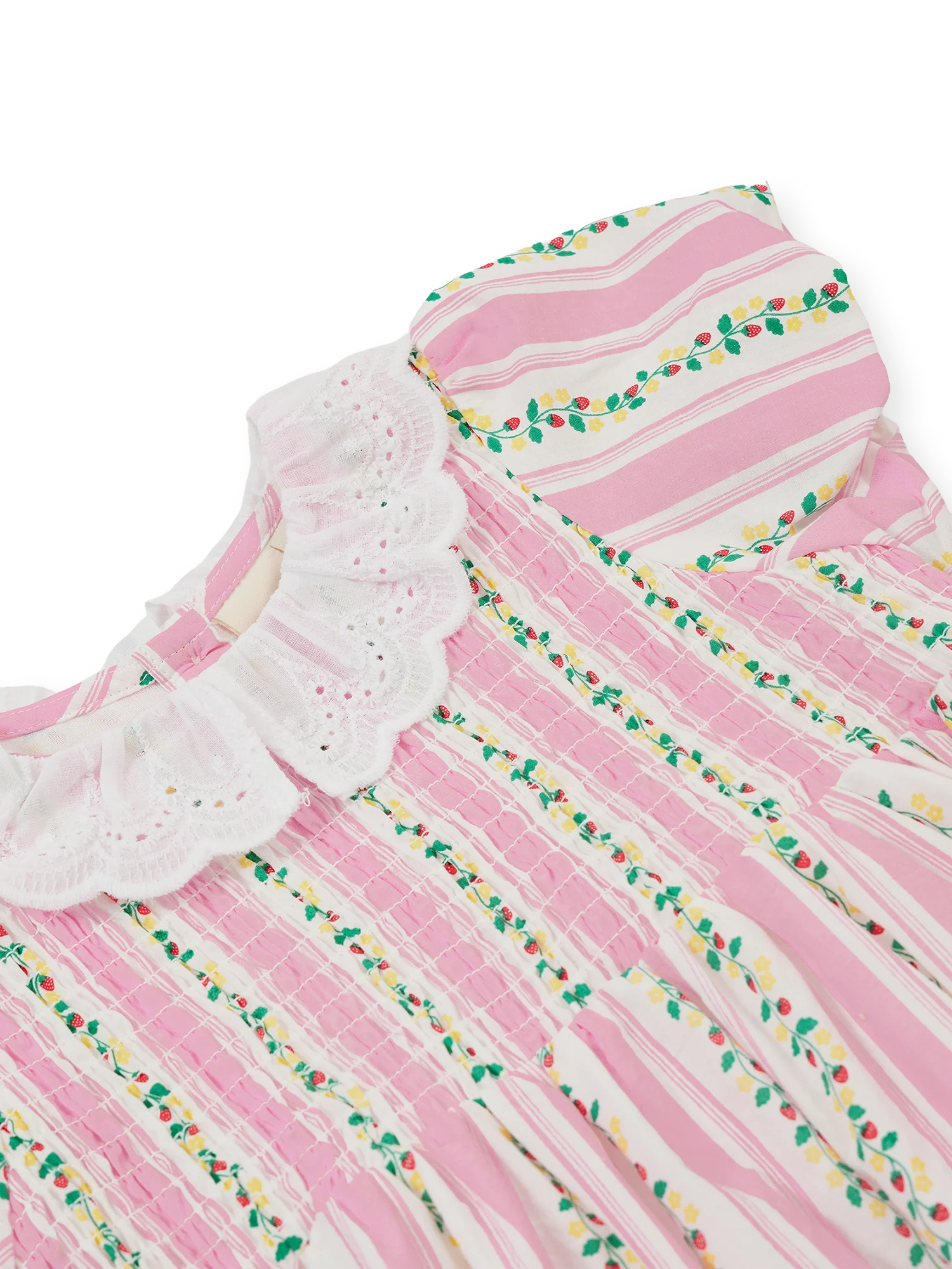 Goldie +Ace Antique Stripe Strawberry Flo Smocked Dress