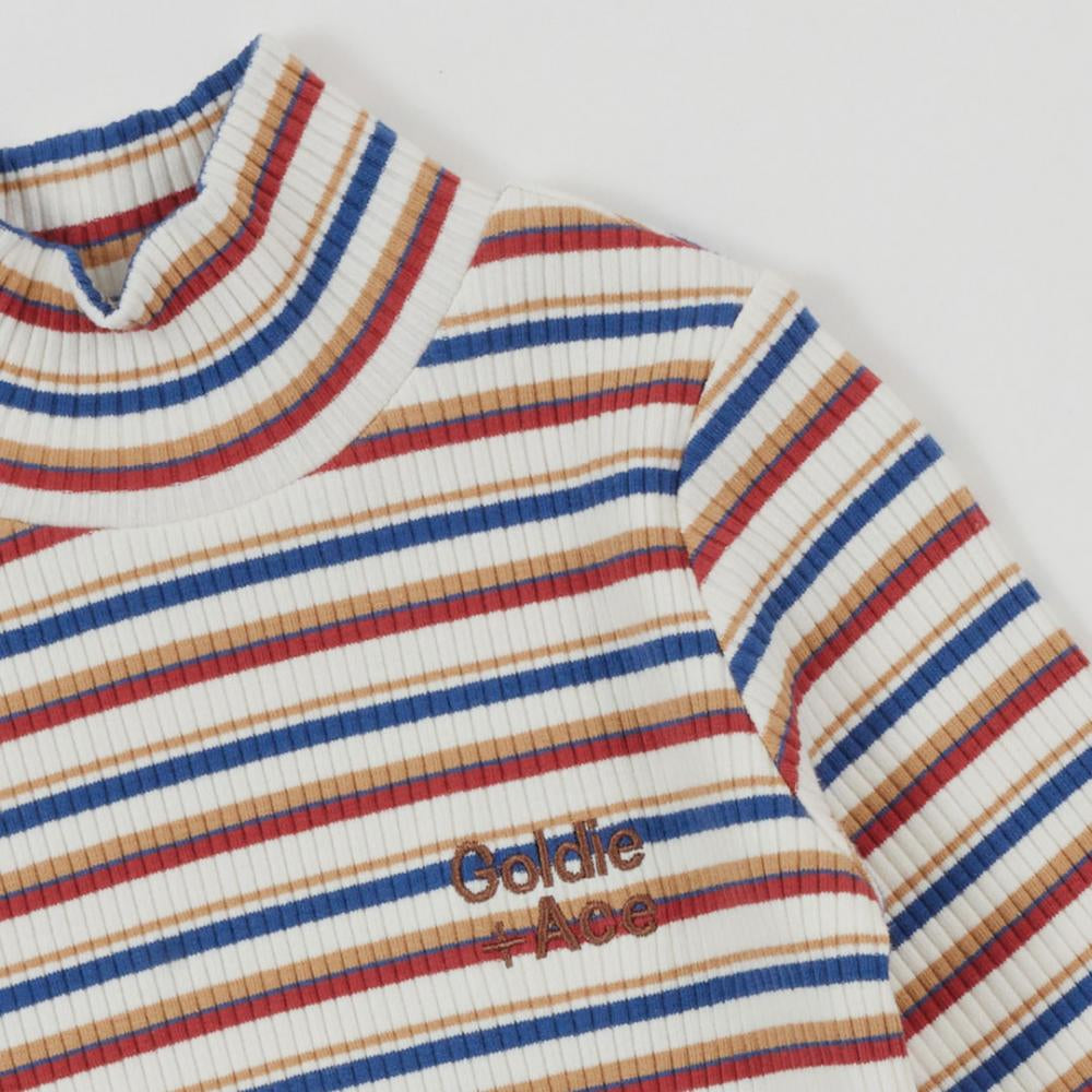Goldie + Ace Embroidered Rib Skivvy Outback Stripe