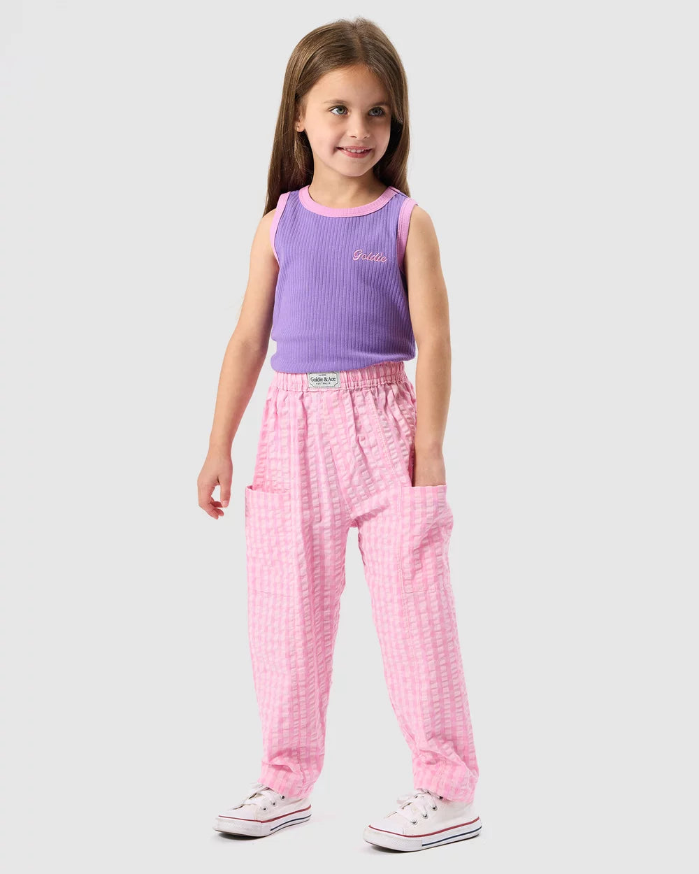 Goldie + Ace Lightweight Gingham Kit Pocket Pant