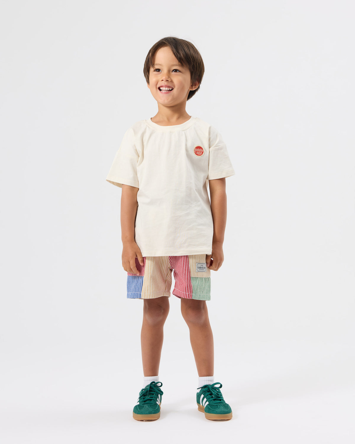 Goldie + Ace Patchwork Stripe Noah Pocket Shorts