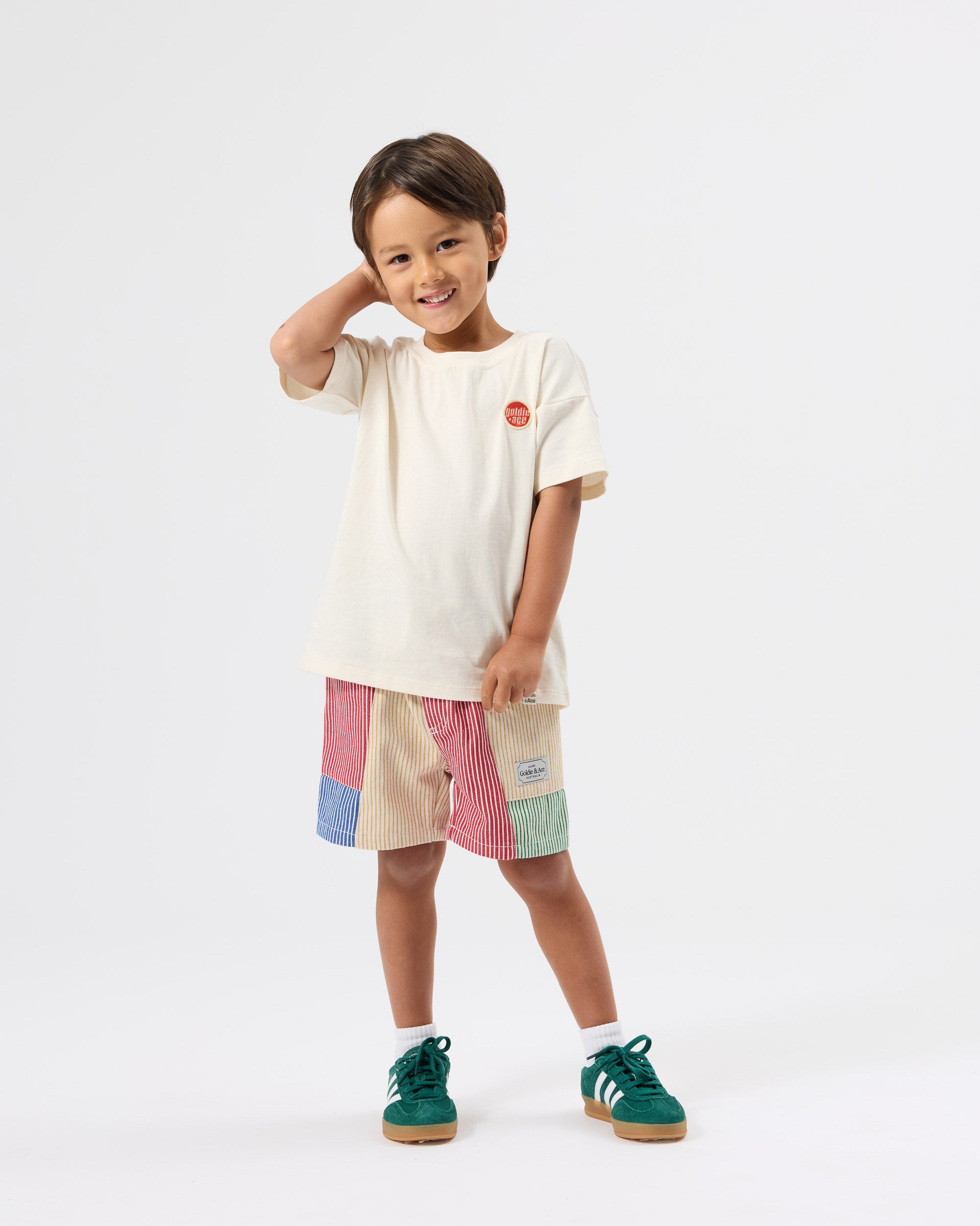 Goldie + Ace Patchwork Stripe Noah Pocket Shorts