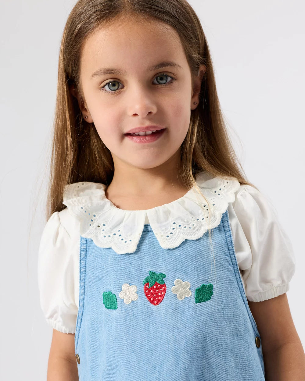 Goldie + Ace Wild Strawberry Pinafore Dress