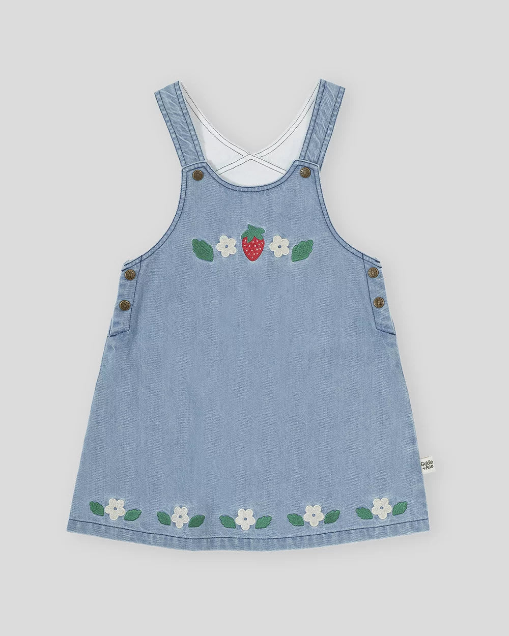 Goldie + Ace Wild Strawberry Pinafore Dress