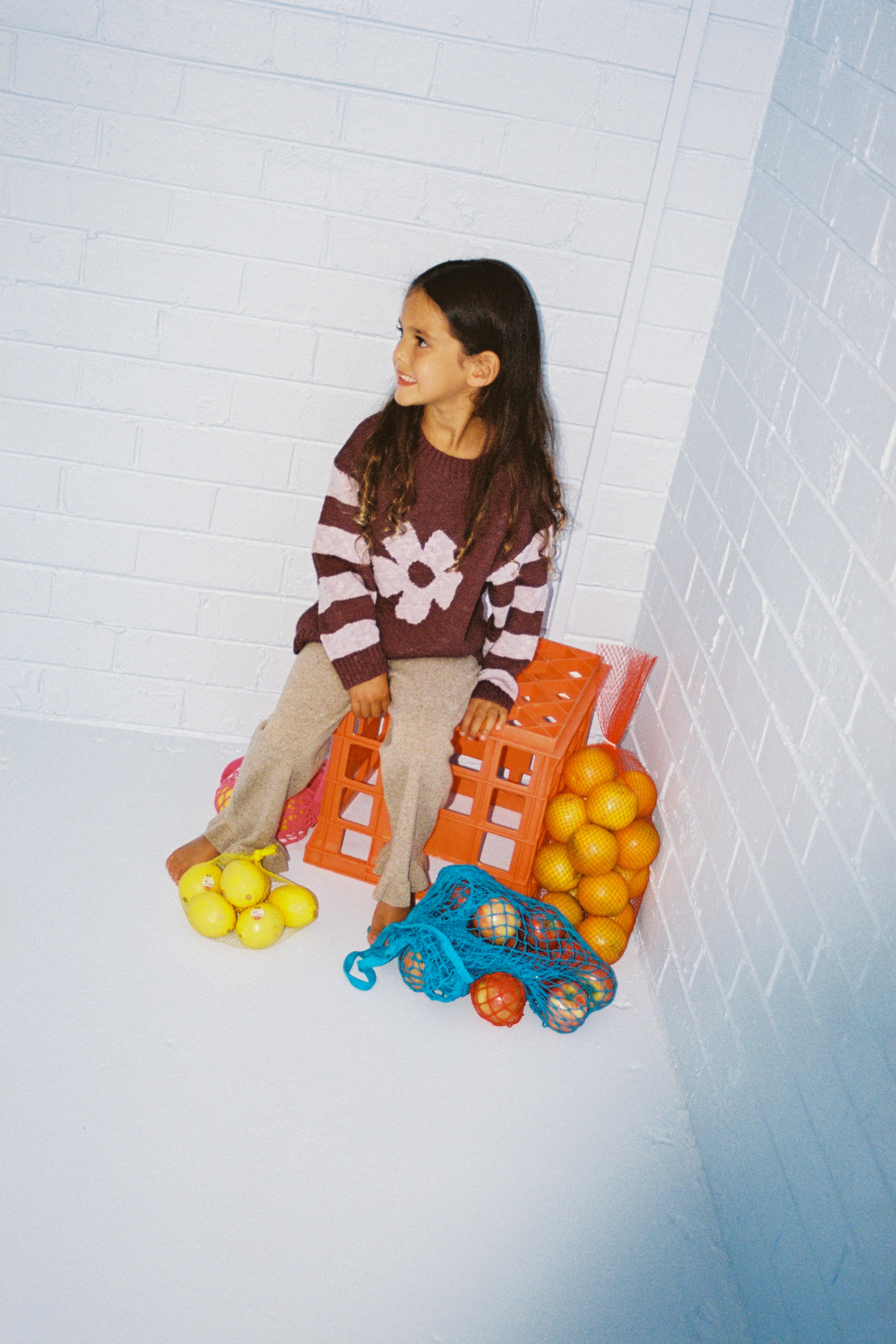 Grown Bloom Knit Pullover - Plum