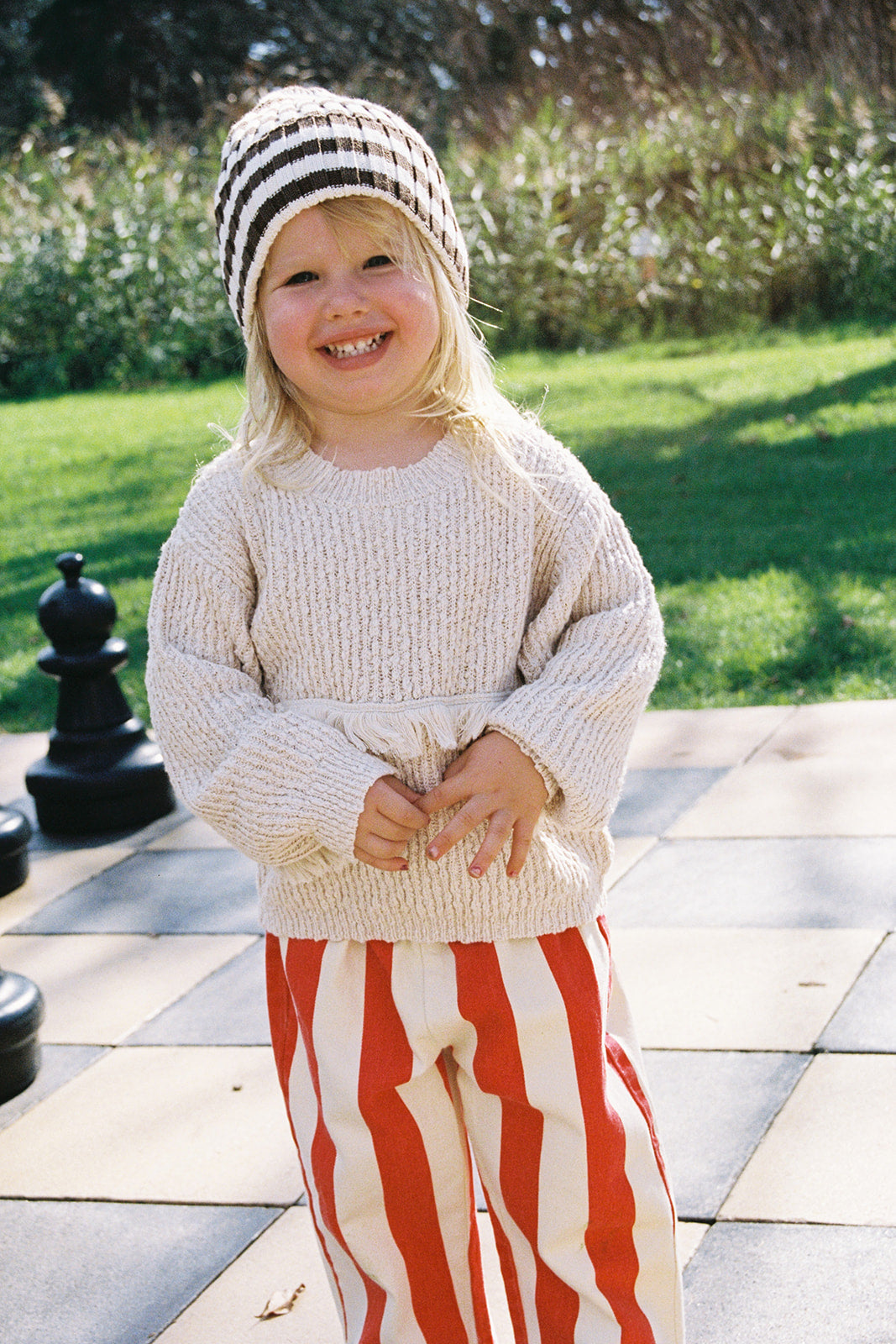 Grown Organic Everyday Stripe Pant - Sauce