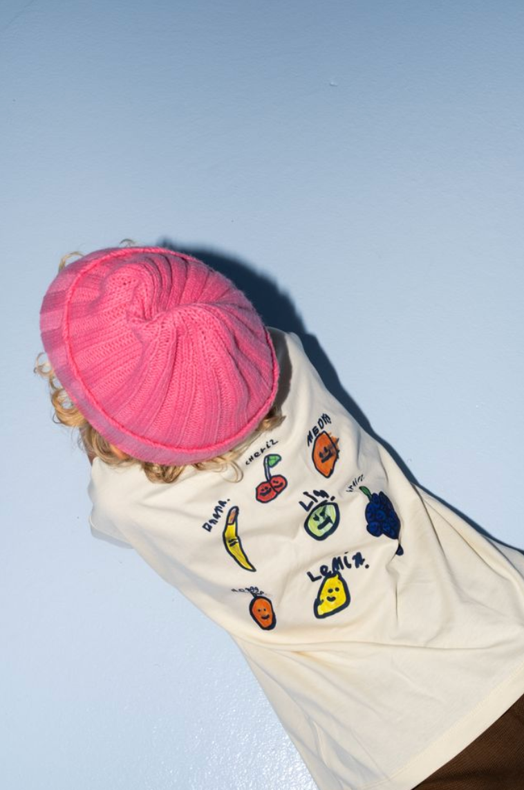 Grown Organic Fruit Salad Tee - Milk