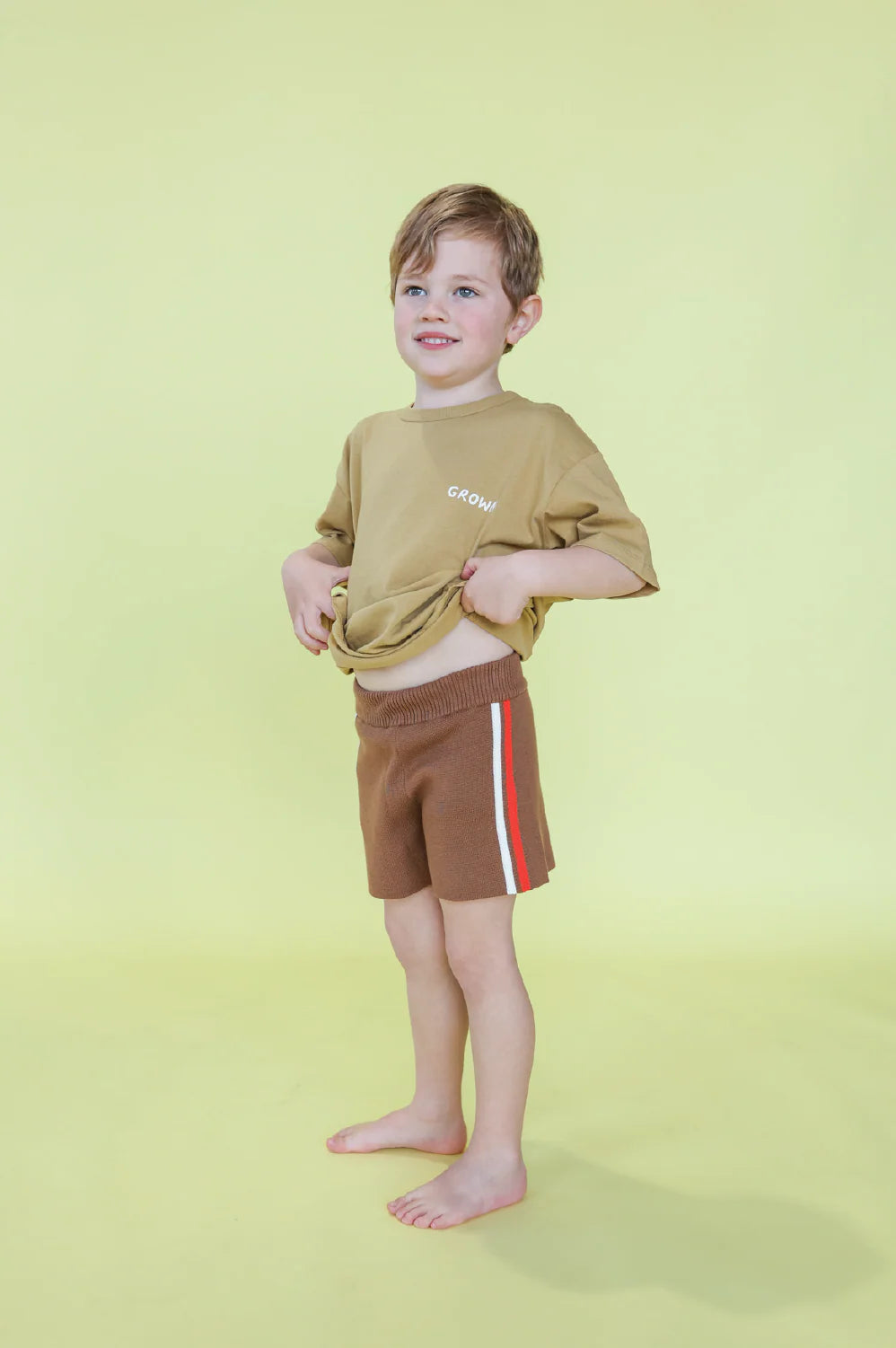 Grown Organic Milano Knit Shorts - Brownie