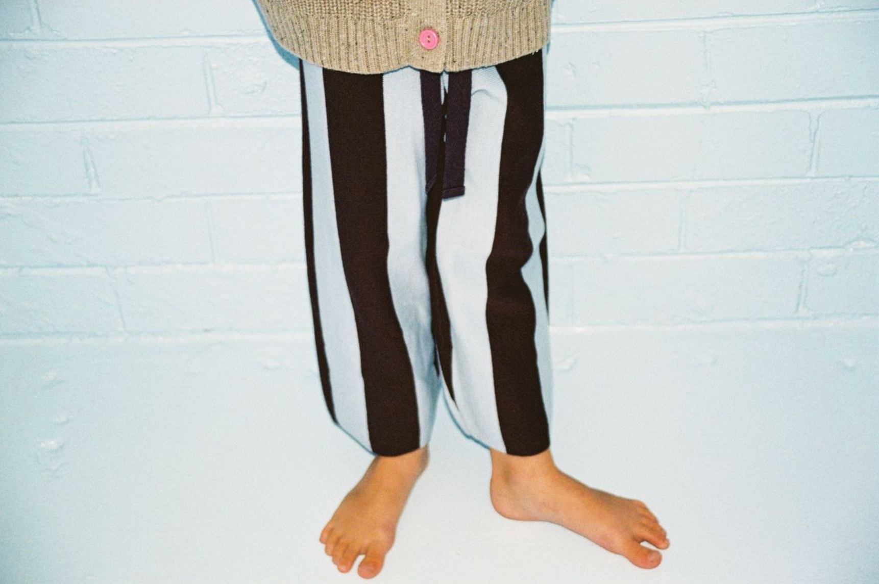 Grown Striped Knit Pant - Plum&Haze