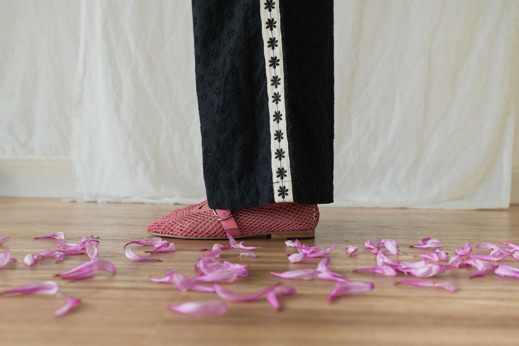 Hall Store Bobbi Pant Broderie - Black
