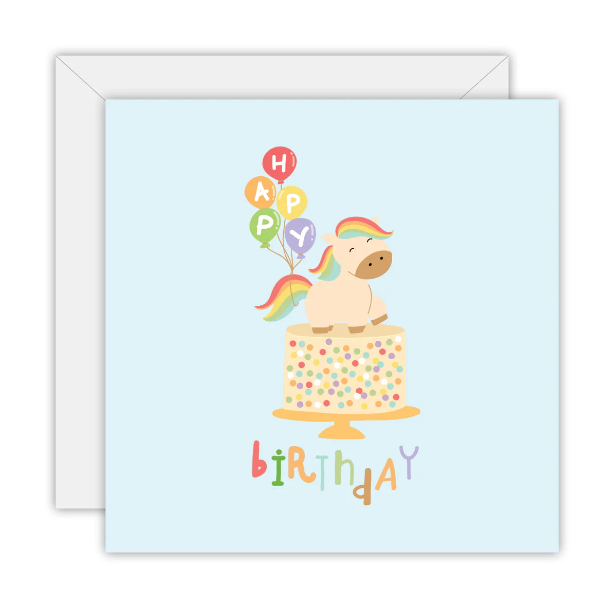 Happy Birthday Horse - Blank Greeting Card