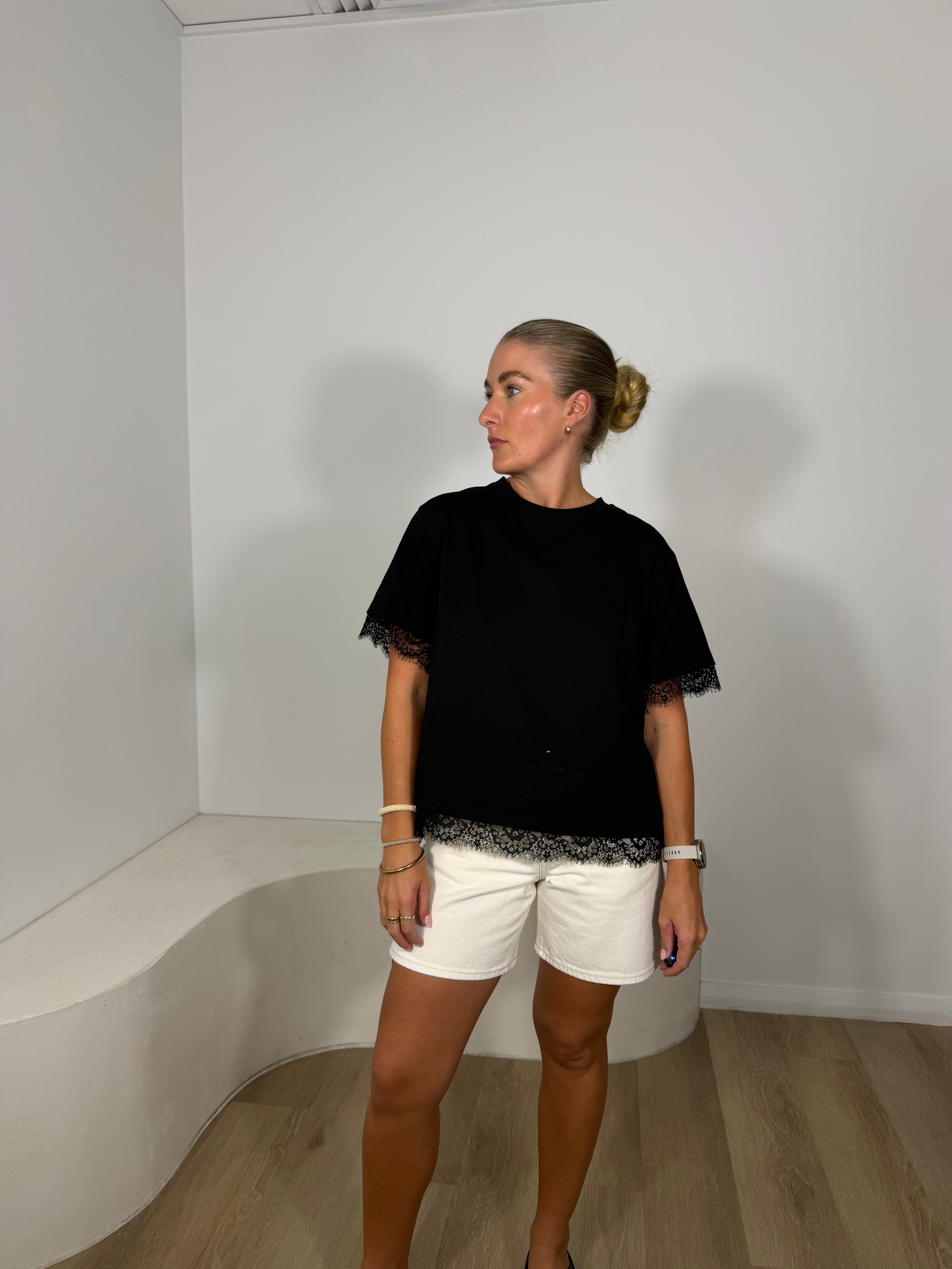 By Frankie Lace Tee - Black