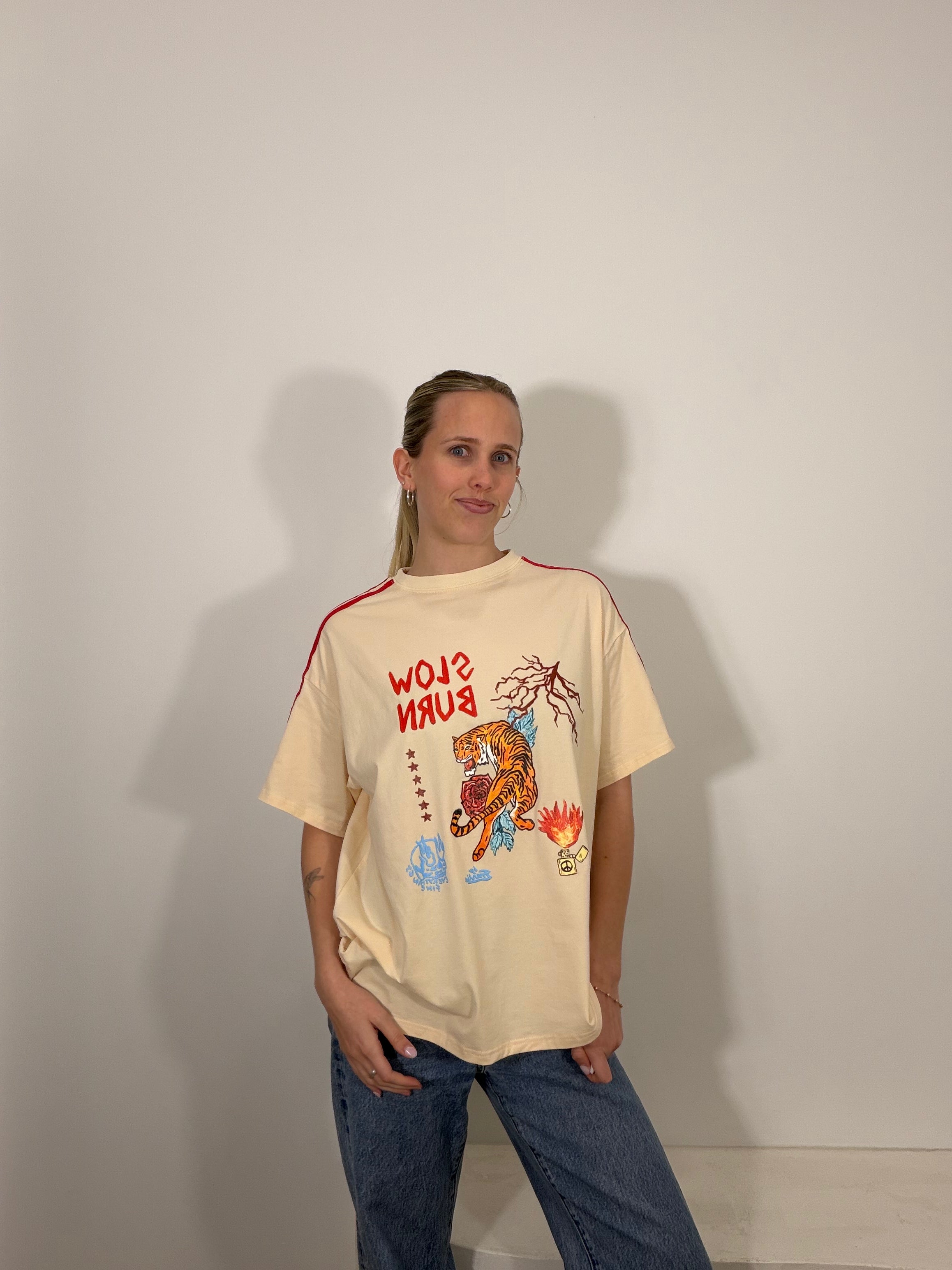 By Frankie Slow Burn Tiger T-Shirt