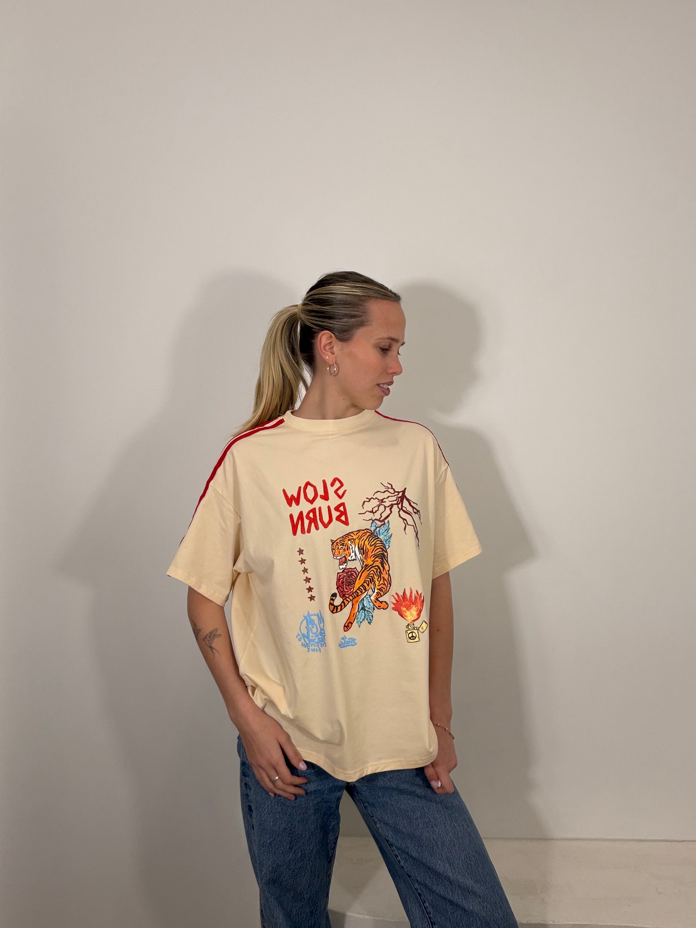 By Frankie Slow Burn Tiger T-Shirt