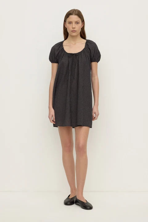 Assembly Label Iris Check Mini Dress - Navy